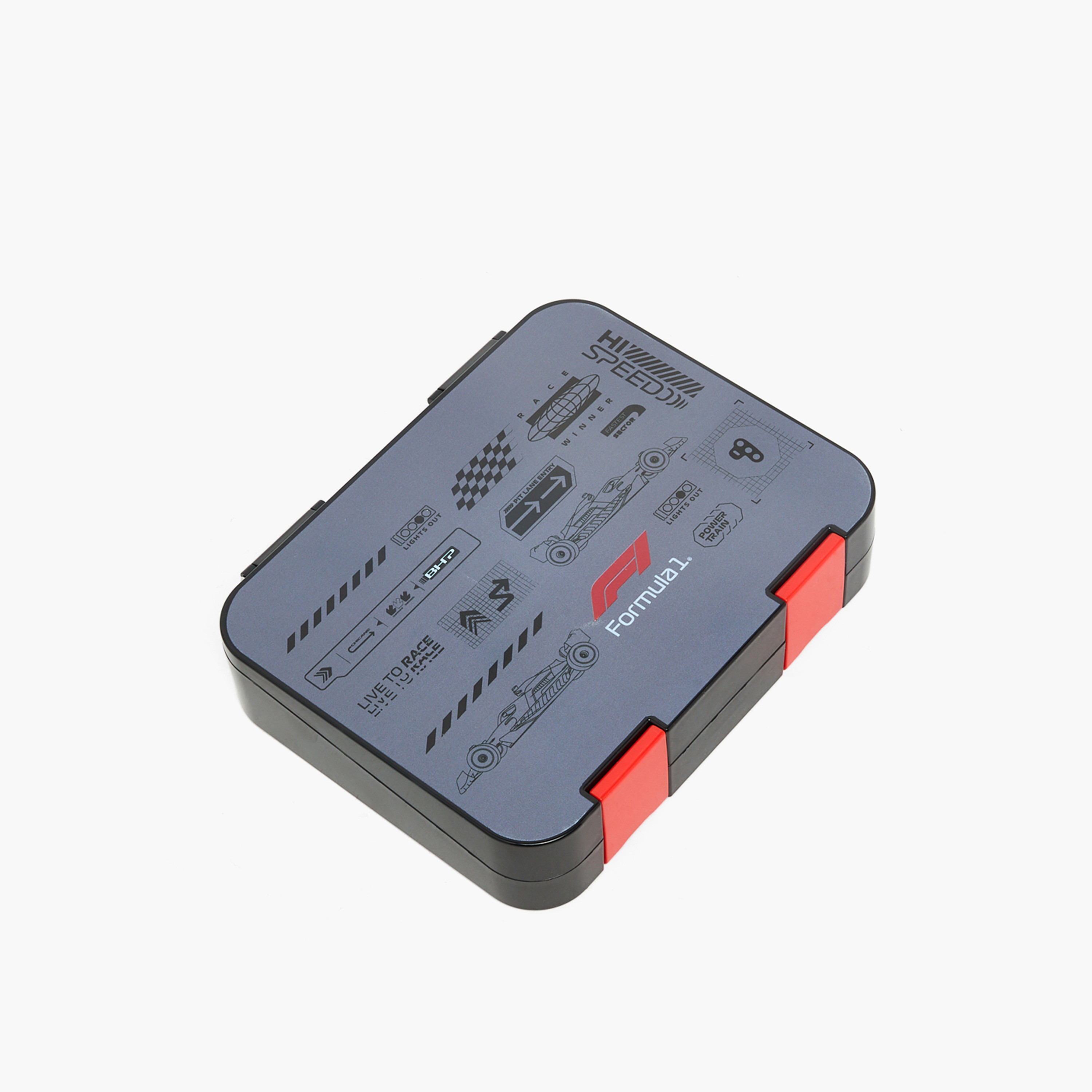 صندوق غداء بأقسام وطبعات فورمولا ون للأولاد-school-lunchessentials-lunchboxes-image-1