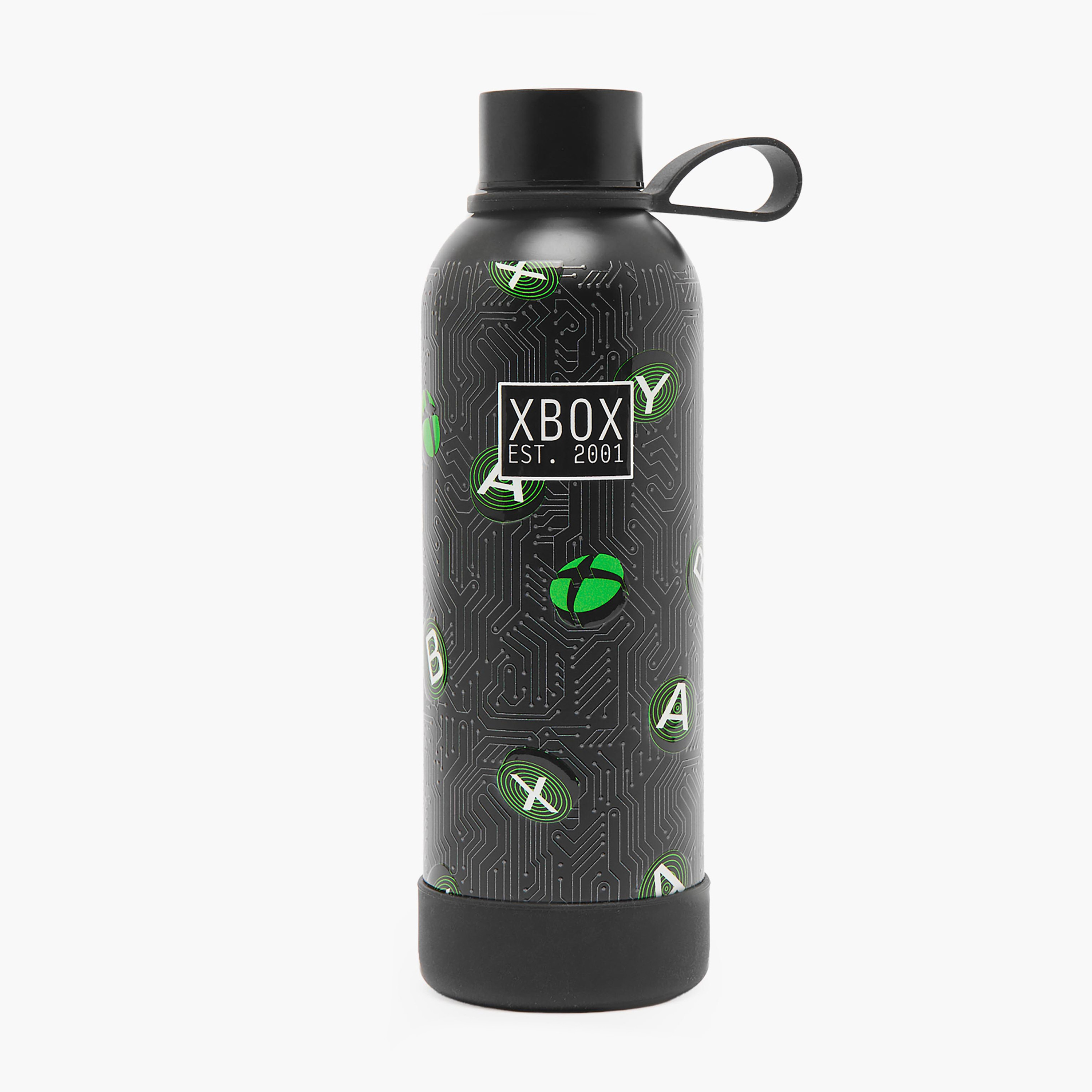 قارورة مياه ستانلس ستيل بطبعات أكس بوكس وحلقة مقبض من مايكروسوفت-school-waterbottles-image-1