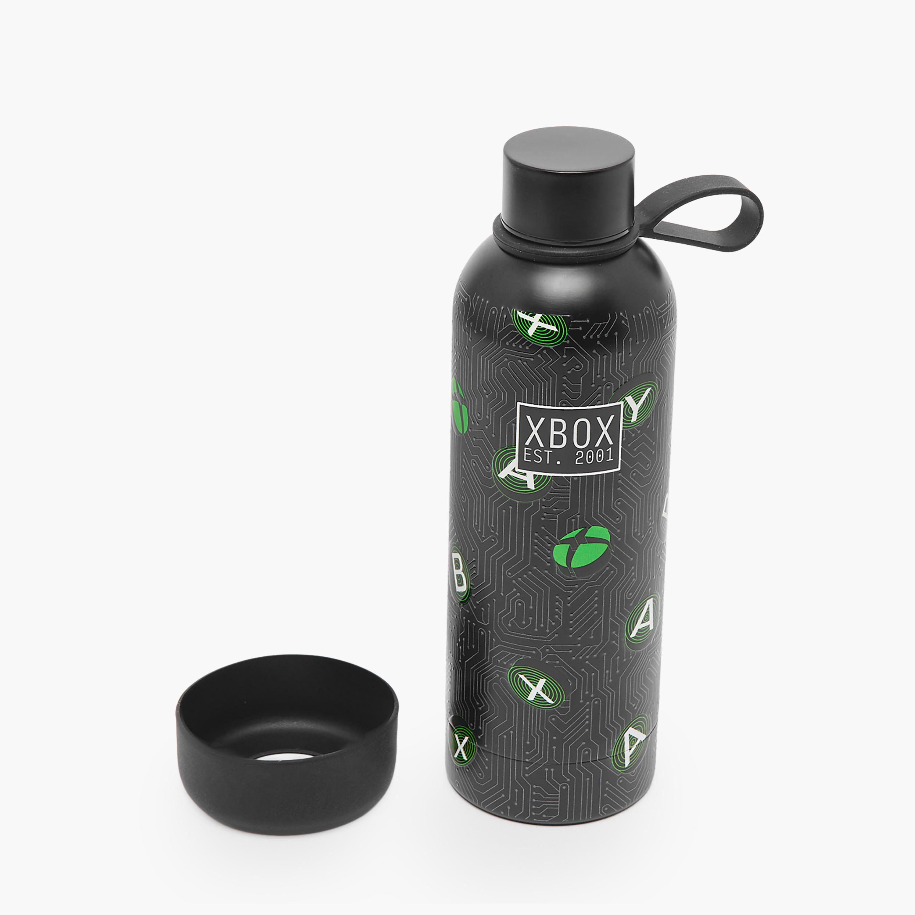 قارورة مياه ستانلس ستيل بطبعات أكس بوكس وحلقة مقبض من مايكروسوفت-school-waterbottles-image-8