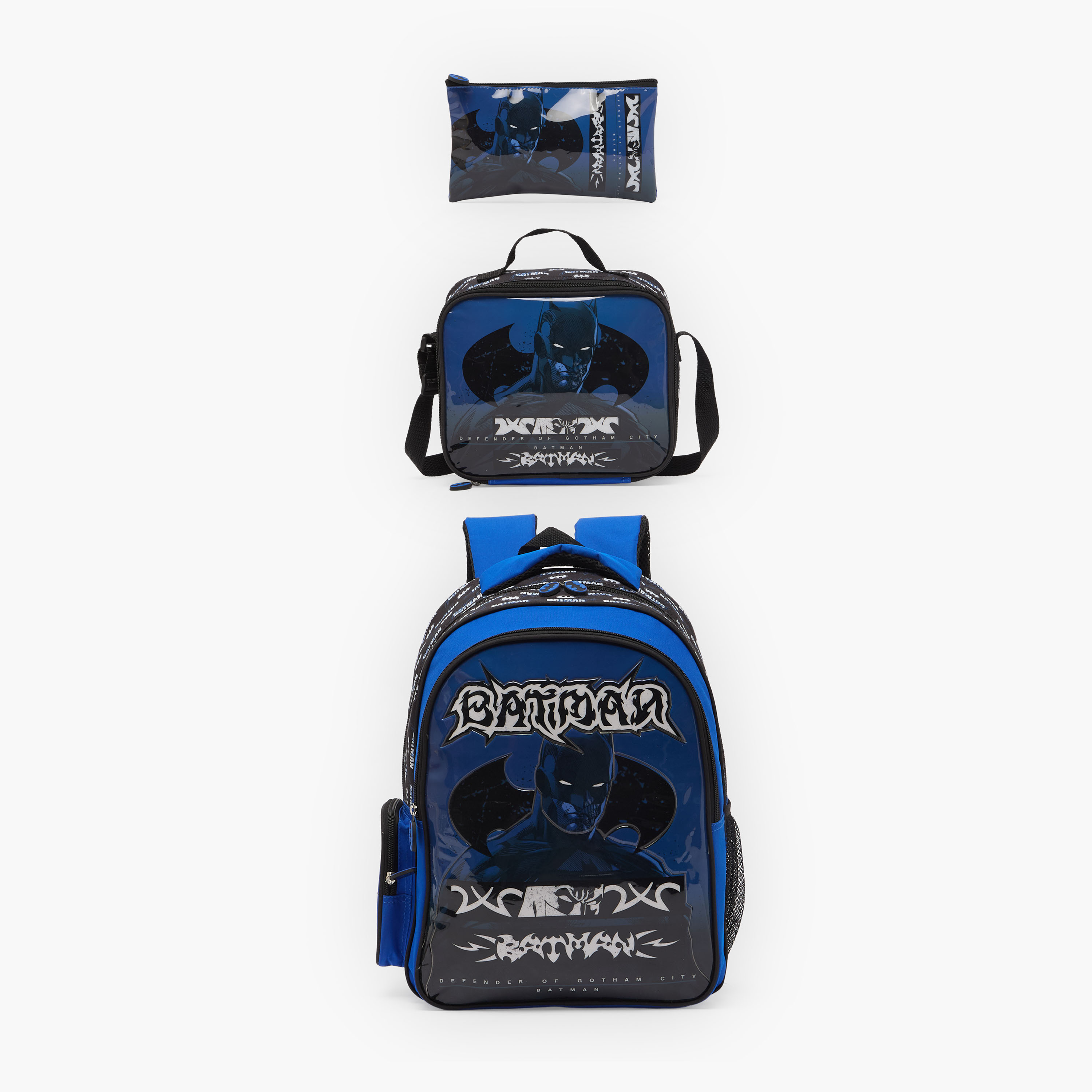 Batman Print 3-Piece School Bag Set for Boys 5-8 Years with Lunch Bag-school-bagsandbackpacks-backpacks-image-2