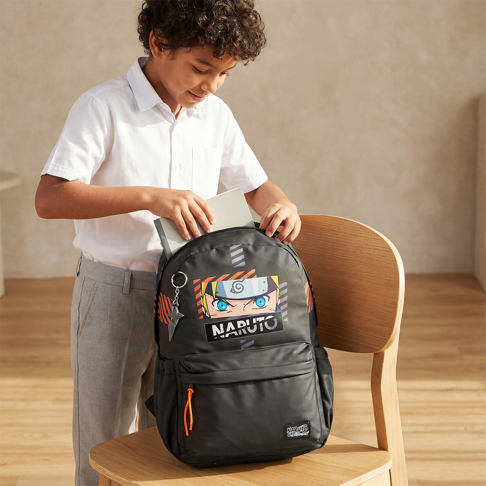 Naruto Printed Backpack for Boys 8-12 Years with Padded Straps - 17 inches-school-bagsandbackpacks-backpacks-image-3