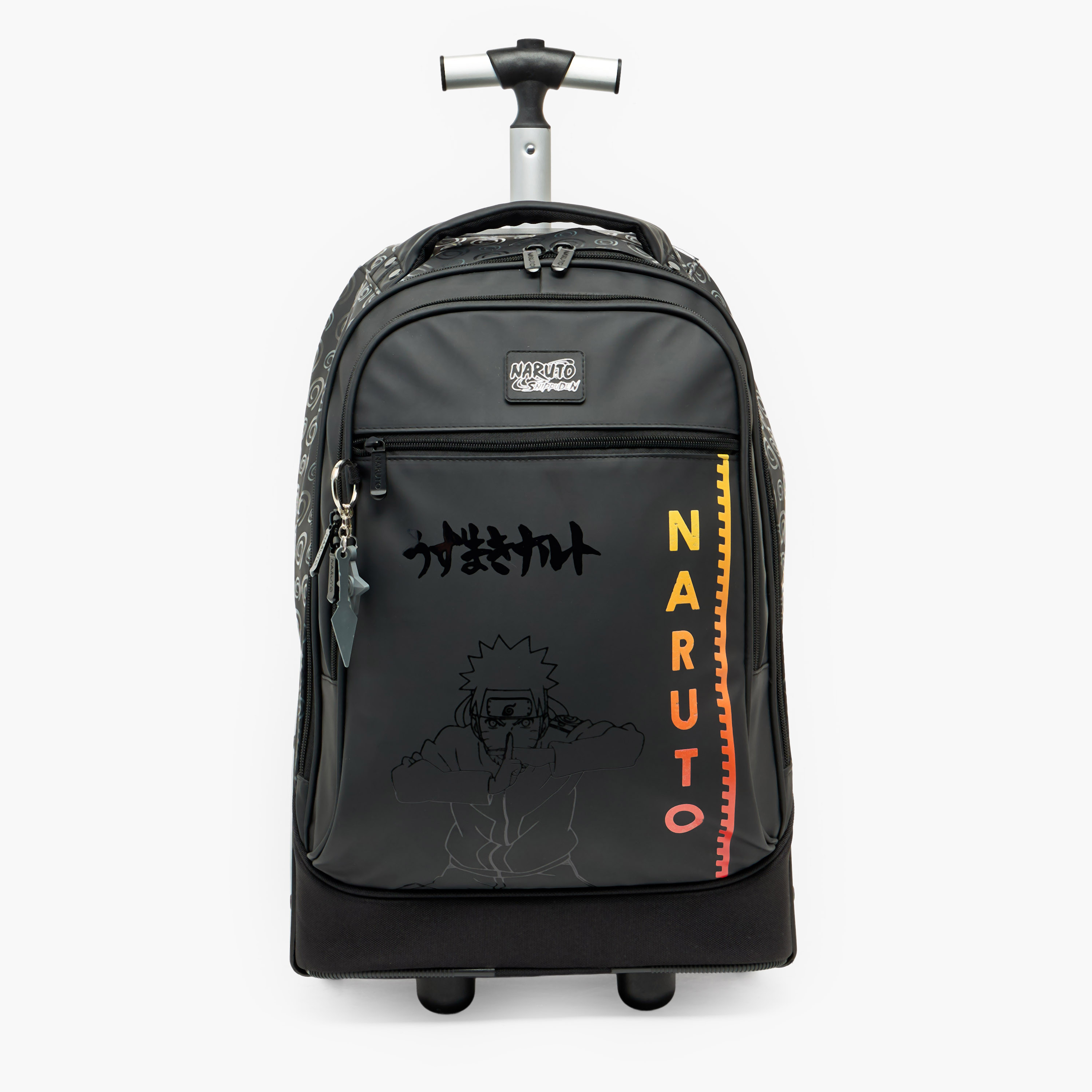 Naruto Printed Trolley Bag for Boys 8-12 Years Retractable Handle - 16 inches-school-bagsandbackpacks-trolleybags-image-1
