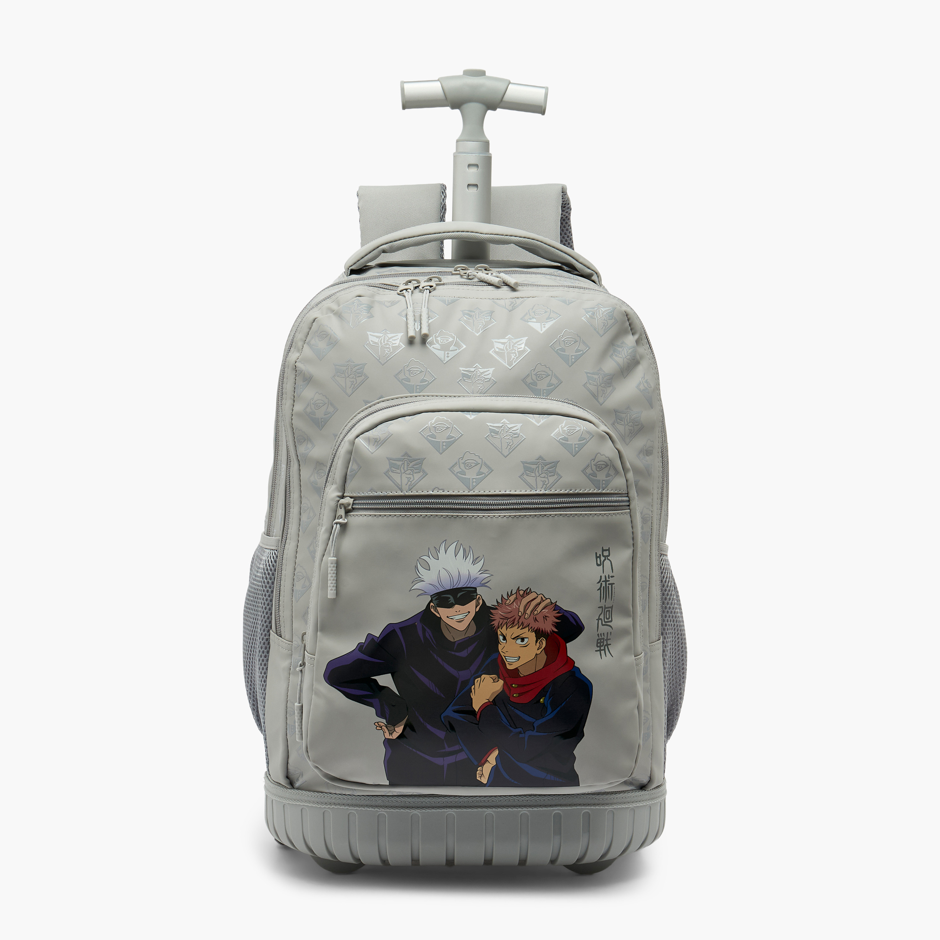 Jujutsu Kaisen Printed Trolley Bag for Boys 8-12 Years Retractable Handle - 16 inches-school-bagsandbackpacks-trolleybags-image-1