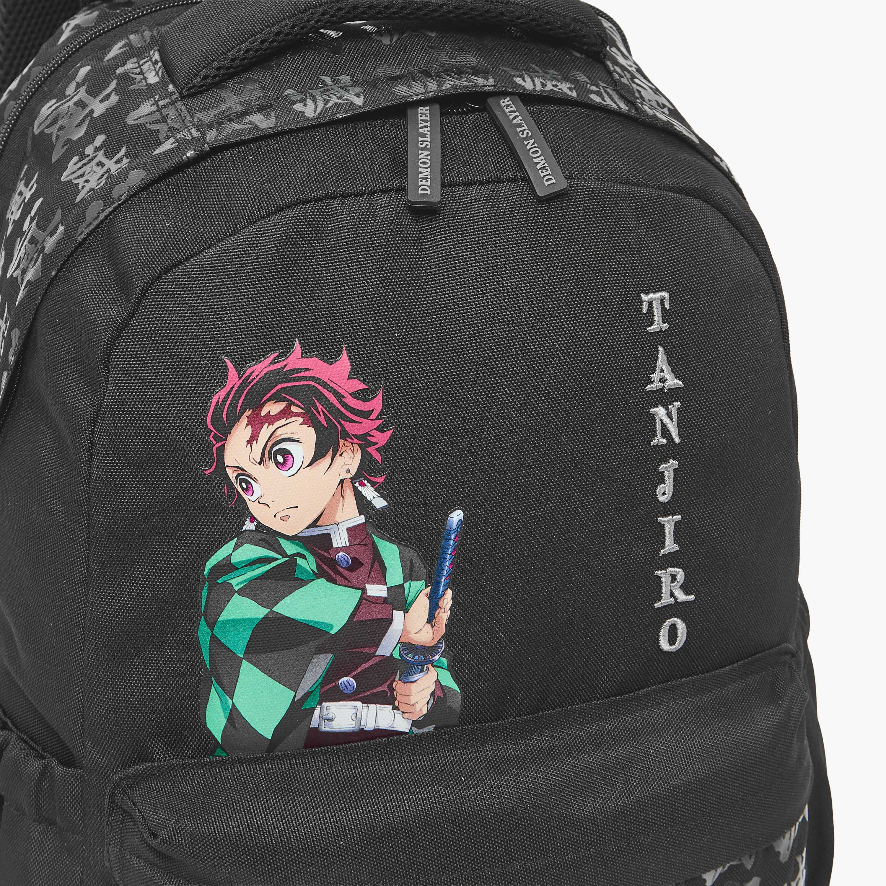 Demon Slayer Printed Backpack for Boys 8-13 Years with Adjustable Shoulder Straps - 17 inches-school-bagsandbackpacks-backpacks-image-4