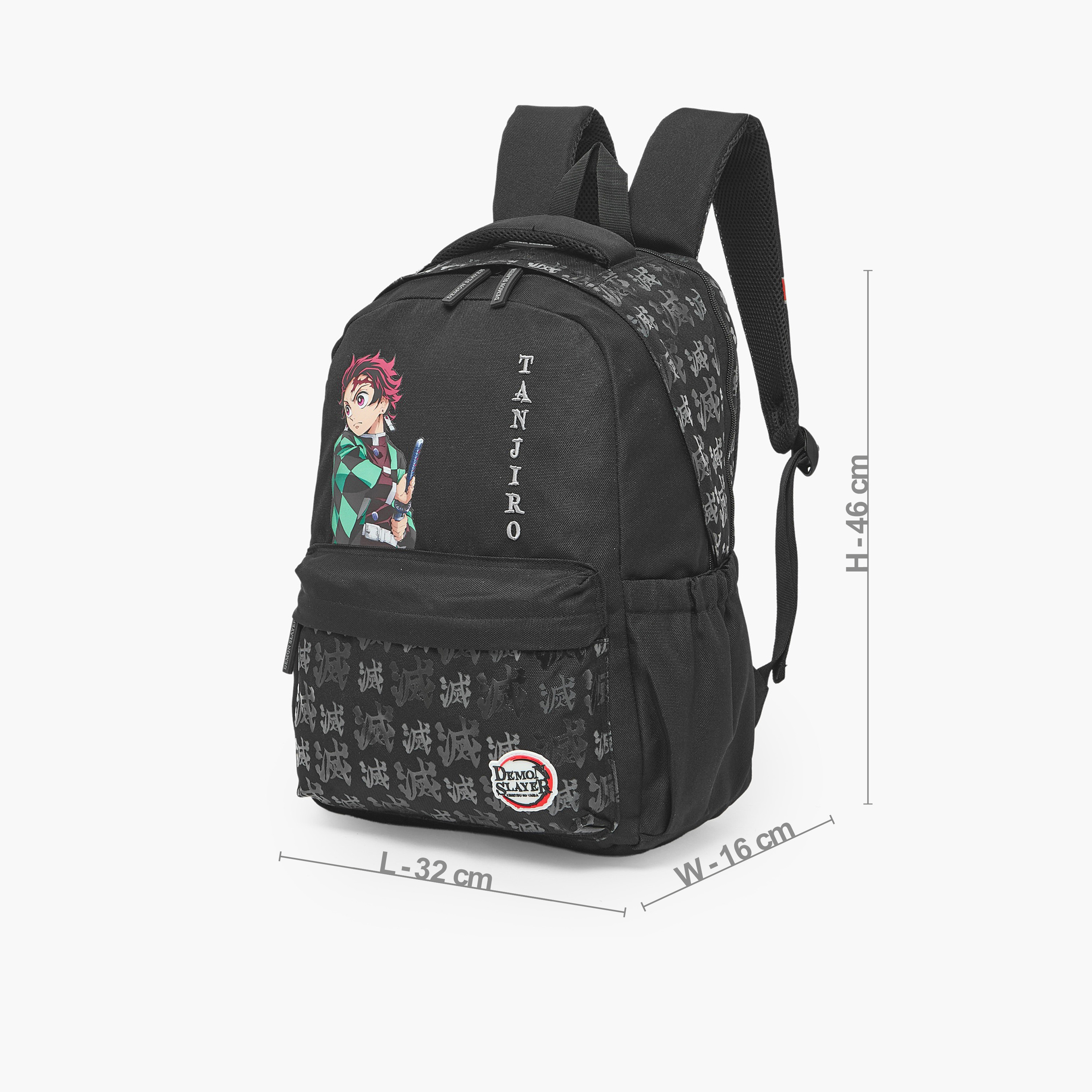 Demon Slayer Printed Backpack for Boys 8-13 Years with Adjustable Shoulder Straps - 17 inches-school-bagsandbackpacks-backpacks-image-6