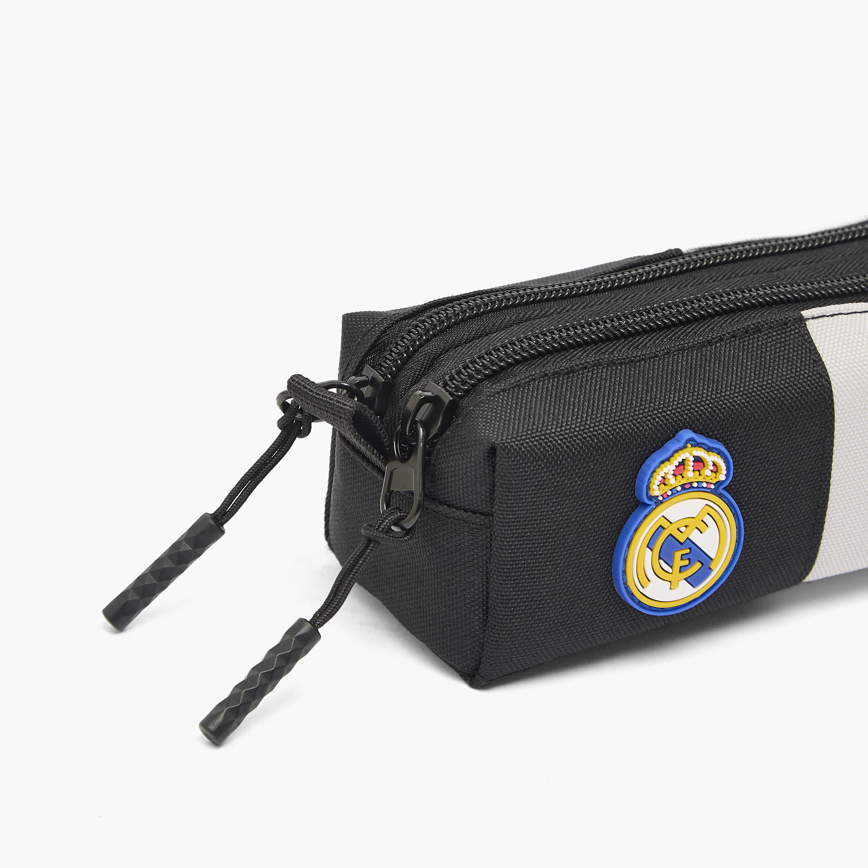 مقلمة بقسمين وزخارف شعار ريال مدريد-school-stationery-pencilcases-image-6