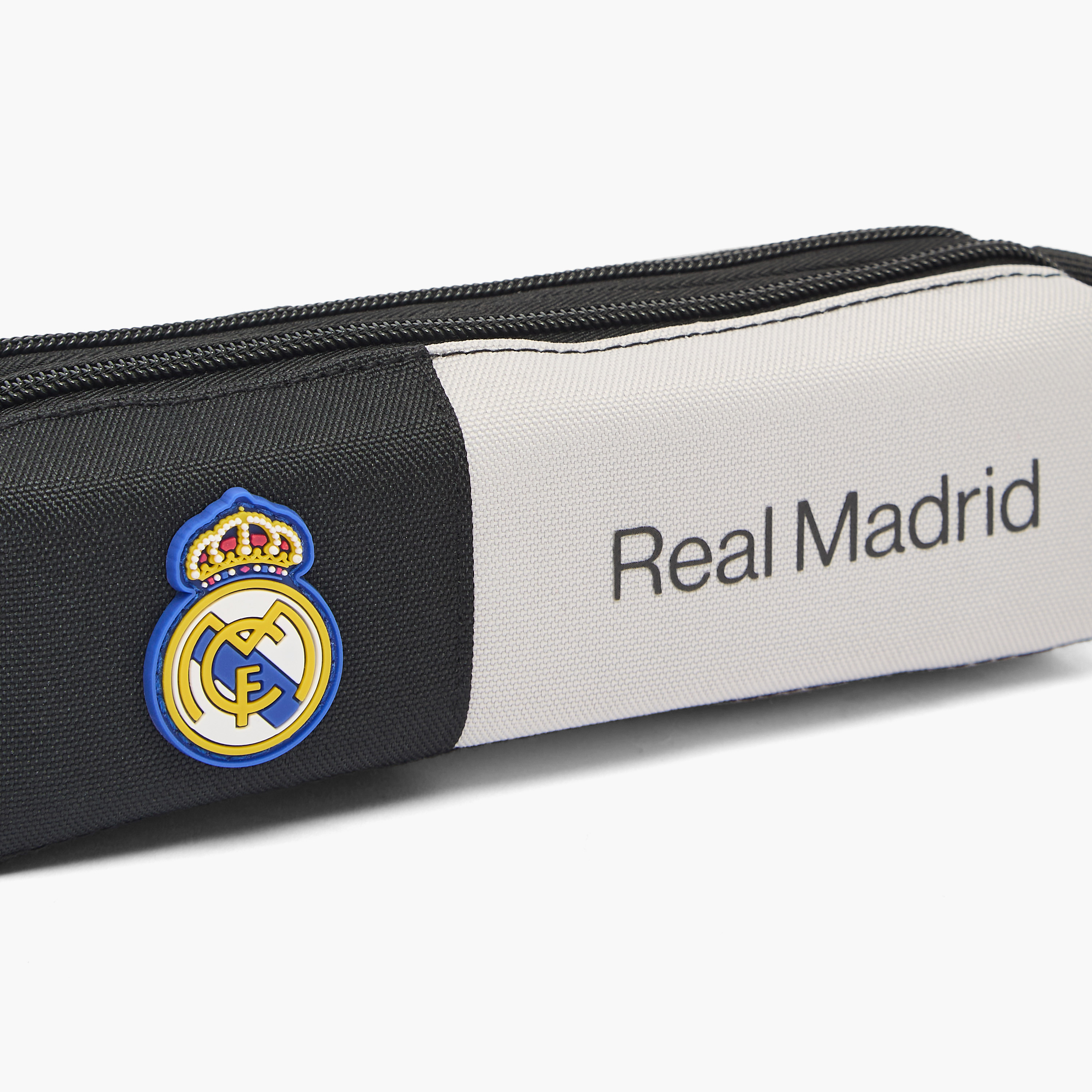 مقلمة بقسمين وزخارف شعار ريال مدريد-school-stationery-pencilcases-image-7