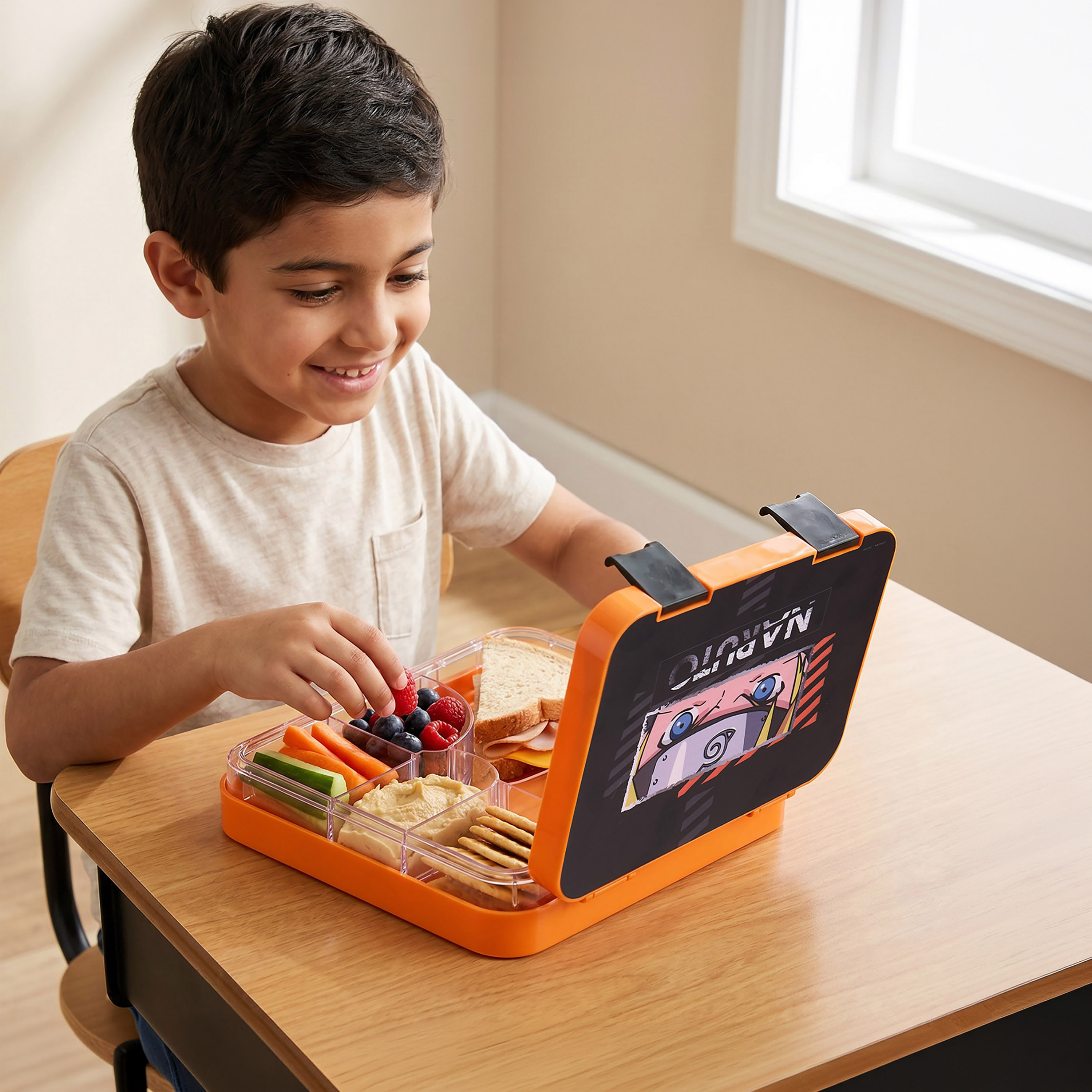صندوق غداء بينتو بطبعات ناروتو وغطاء بمشبك إغلاق للأولاد من تي في توكيو-school-lunchessentials-lunchboxes-image-3