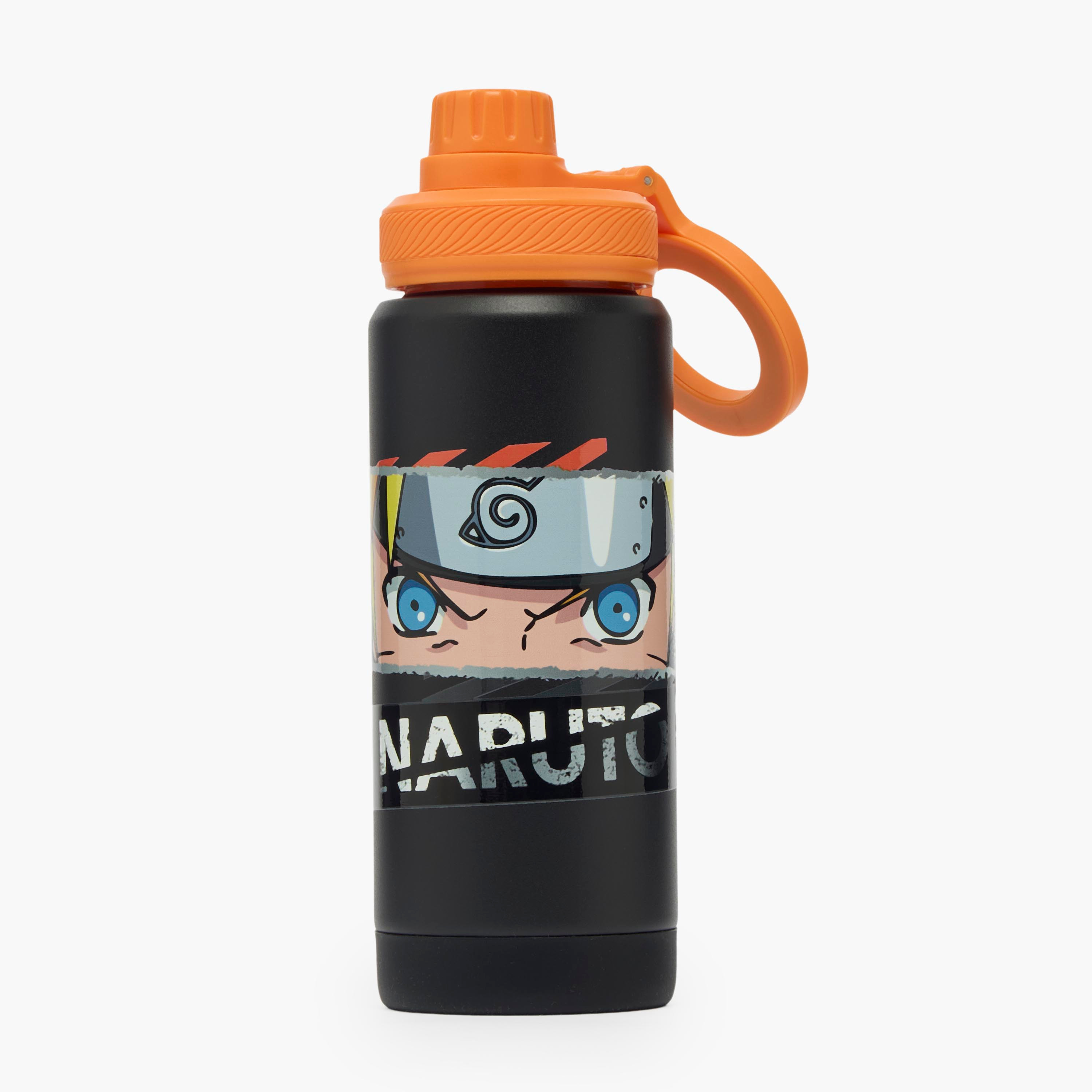 قارورة مياه ستانلس ستيل بحلقة حمل وطبعات تي في طوكيو ناروتو-school-waterbottles-image-1