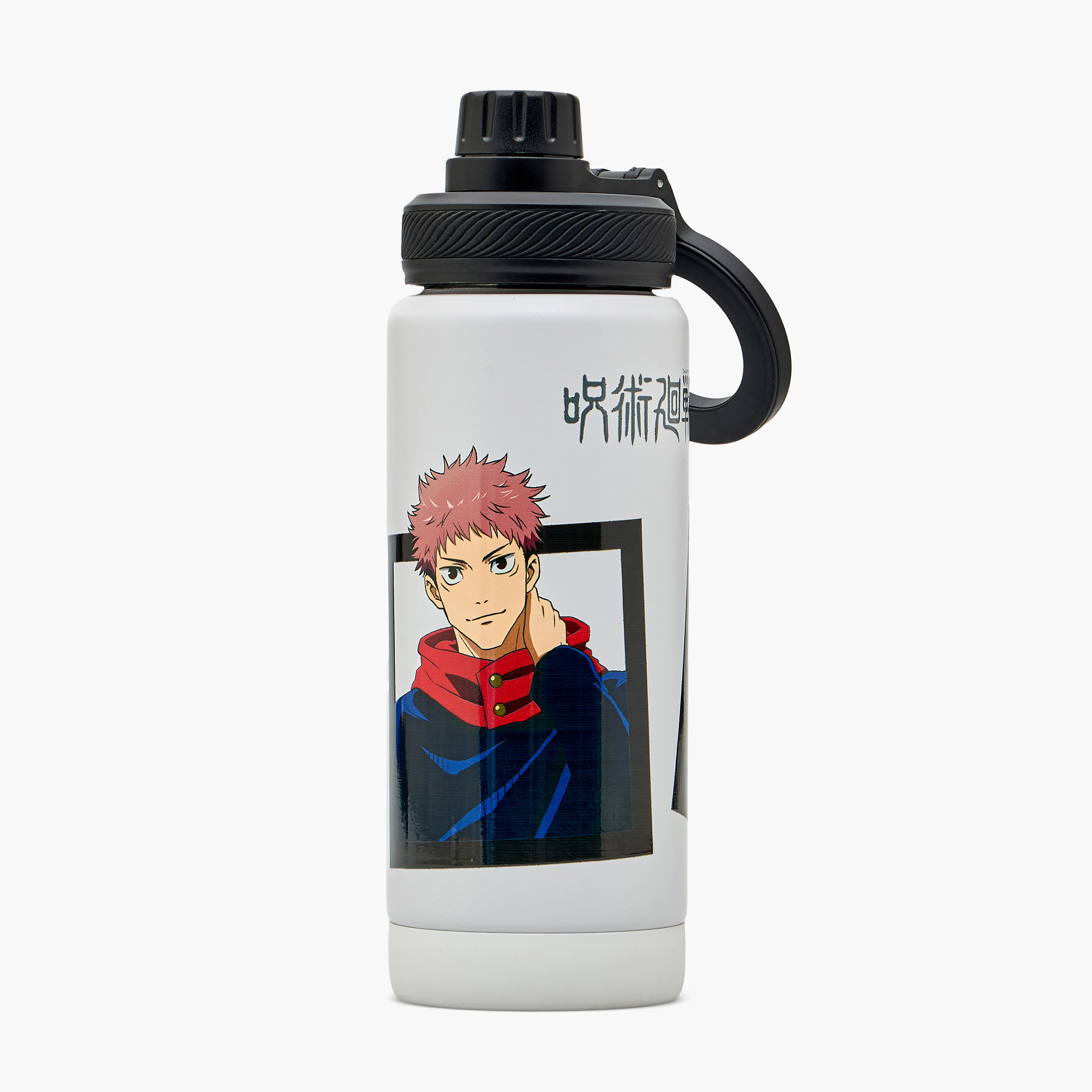Jujutsu Kaisen Printed Stainless Steel Water Bottle with Spout and Handle-school-waterbottles-image-1