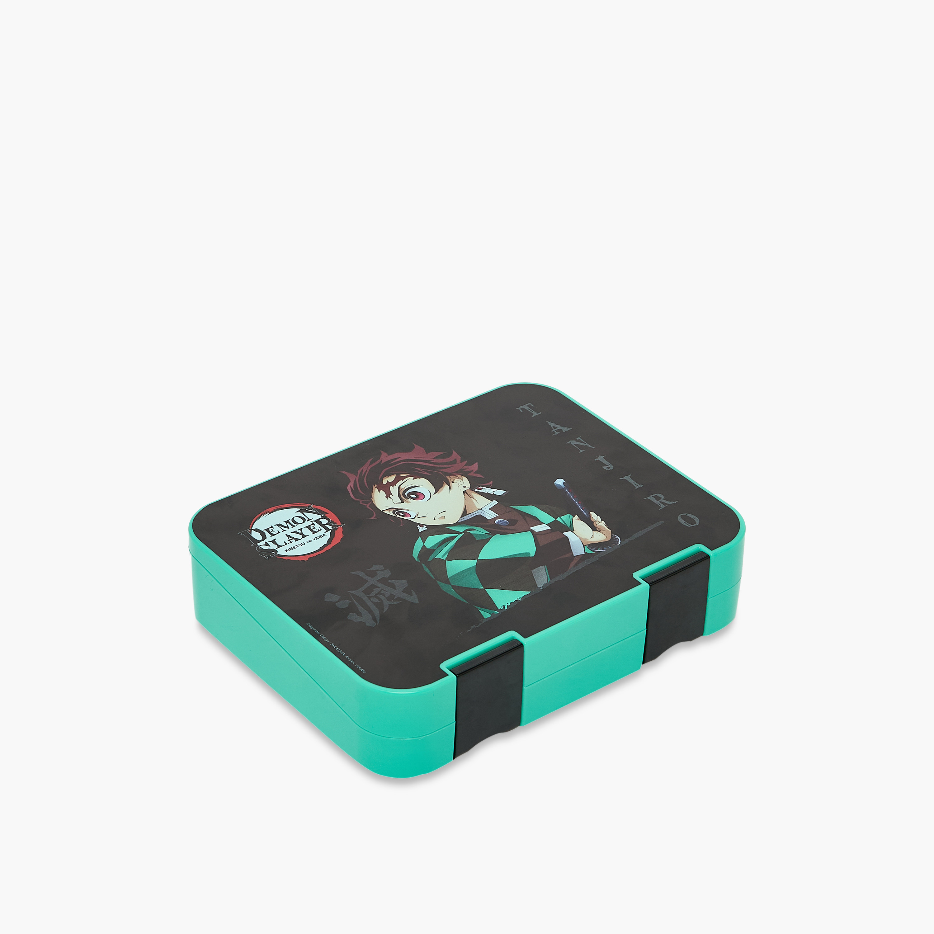Demon Slayer Graphic Print Bento Lunch Box for Boys with Clip Lock Lid-school-lunchessentials-lunchboxes-image-1