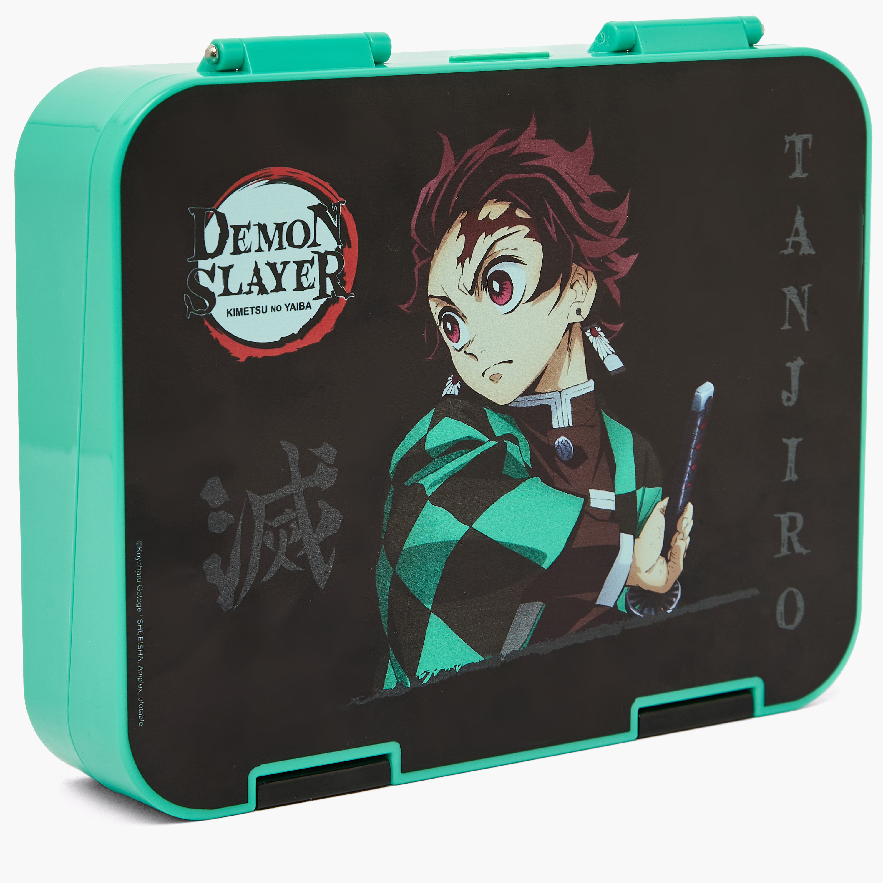 Demon Slayer Graphic Print Bento Lunch Box for Boys with Clip Lock Lid-school-lunchessentials-lunchboxes-image-5