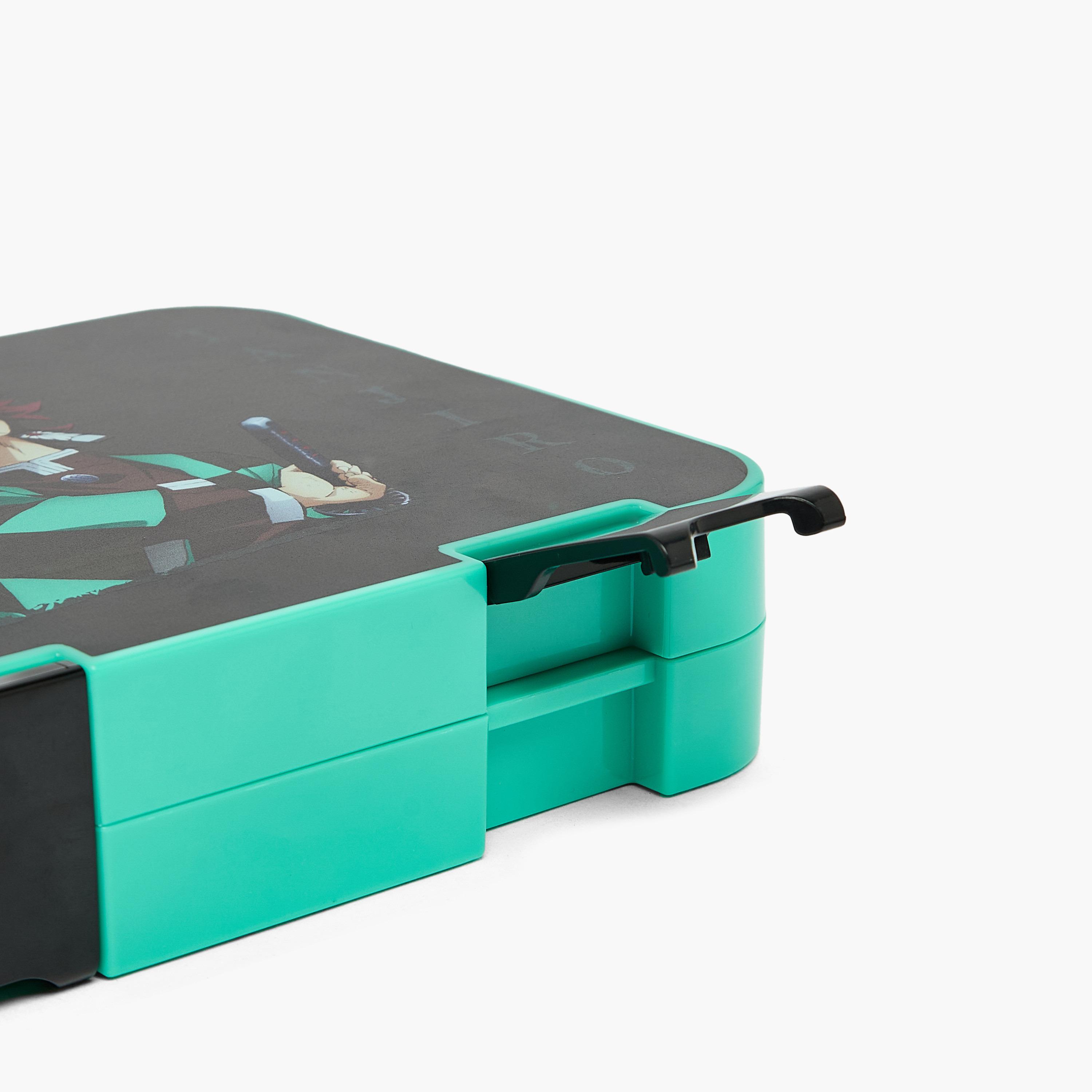 Demon Slayer Graphic Print Bento Lunch Box for Boys with Clip Lock Lid-school-lunchessentials-lunchboxes-image-7