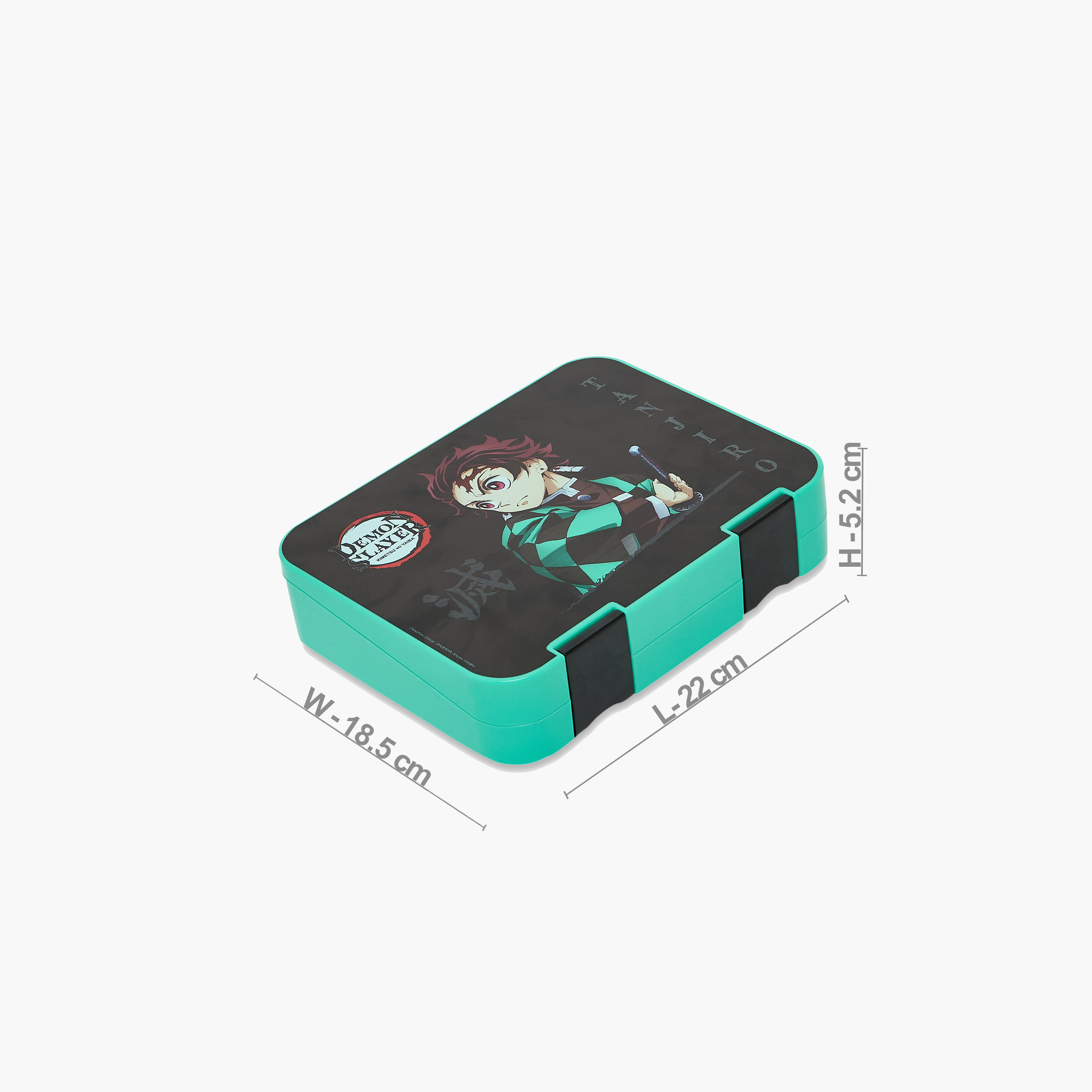 Demon Slayer Graphic Print Bento Lunch Box for Boys with Clip Lock Lid-school-lunchessentials-lunchboxes-image-10