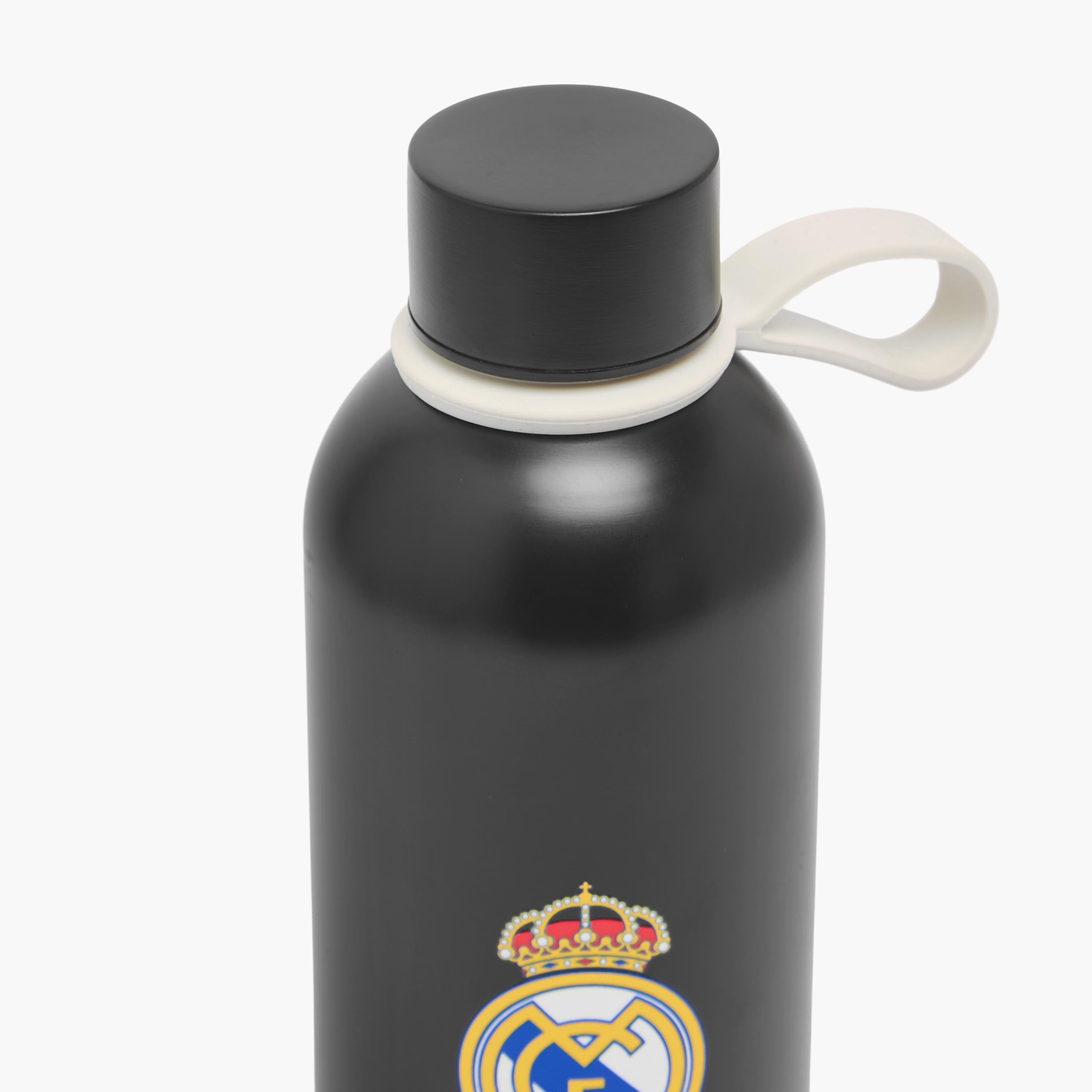 قارورة مياه ستانلس ستيل بطبعات شعار ريال مدريد مع فوهة عريضة وحلقة حمل-school-waterbottles-image-4