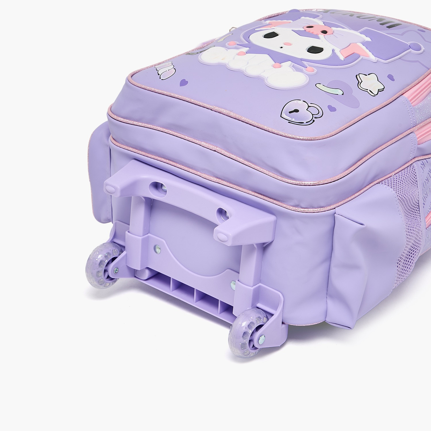 Sanrio Kuromi Print Trolley Bag for Girls 5-8 Years Retractable Handle - 19 inches-school-bagsandbackpacks-trolleybags-image-11