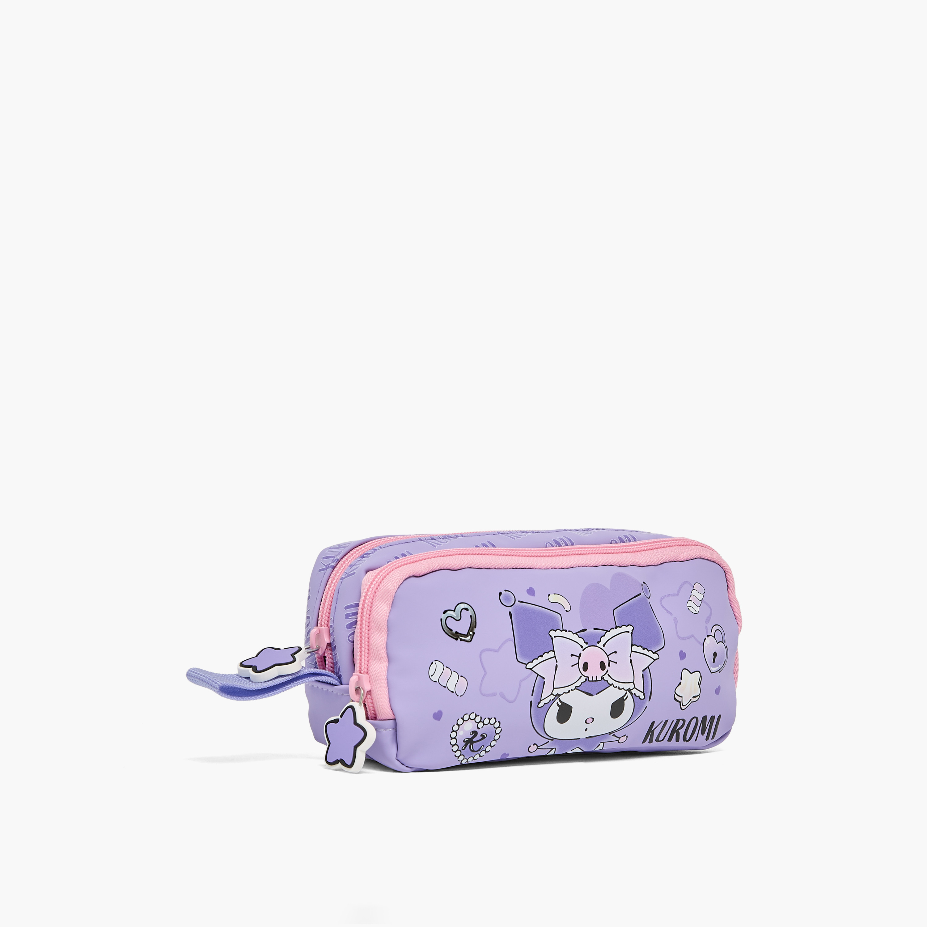 Sanrio Kuromi Print Pencil Pouch with 2 Compartment-school-stationery-pencilcases-image-3