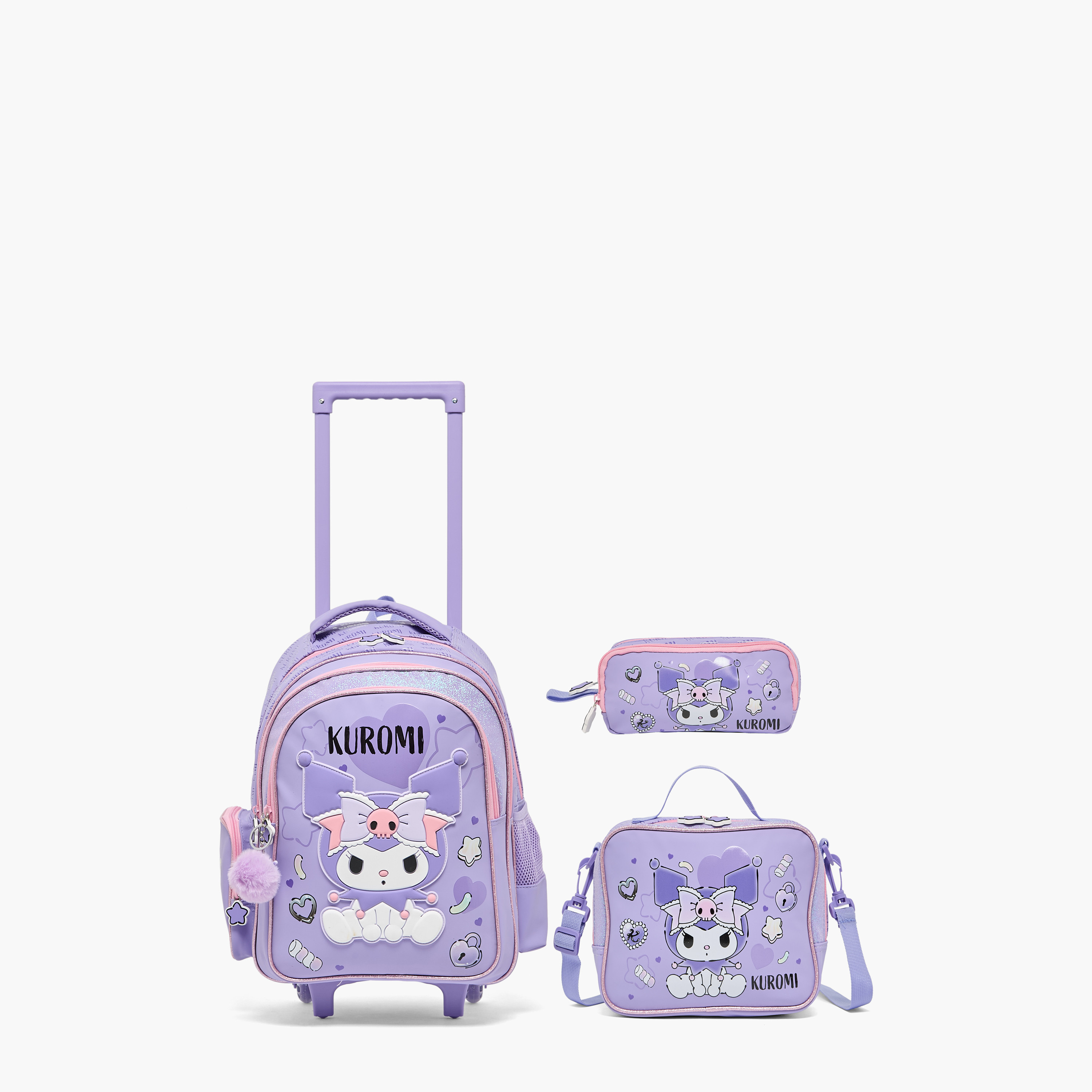Sanrio Kuromi Print Pencil Pouch with 2 Compartment-school-stationery-pencilcases-image-8