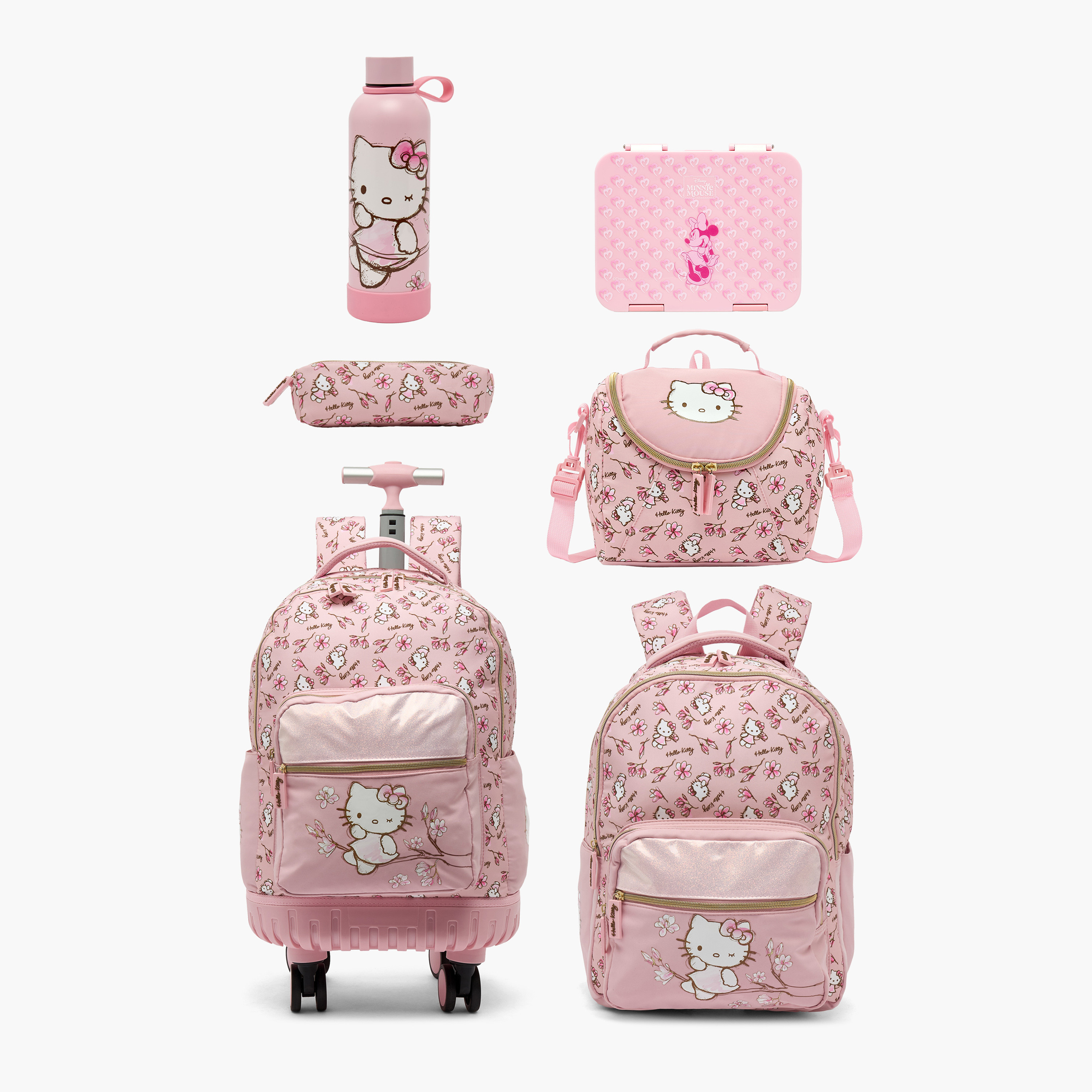 Sanrio Hello Kitty Print Trolley Bag for Girls 8-12 Years with Durable Wheels - 18 inches-school-bagsandbackpacks-trolleybags-image-13