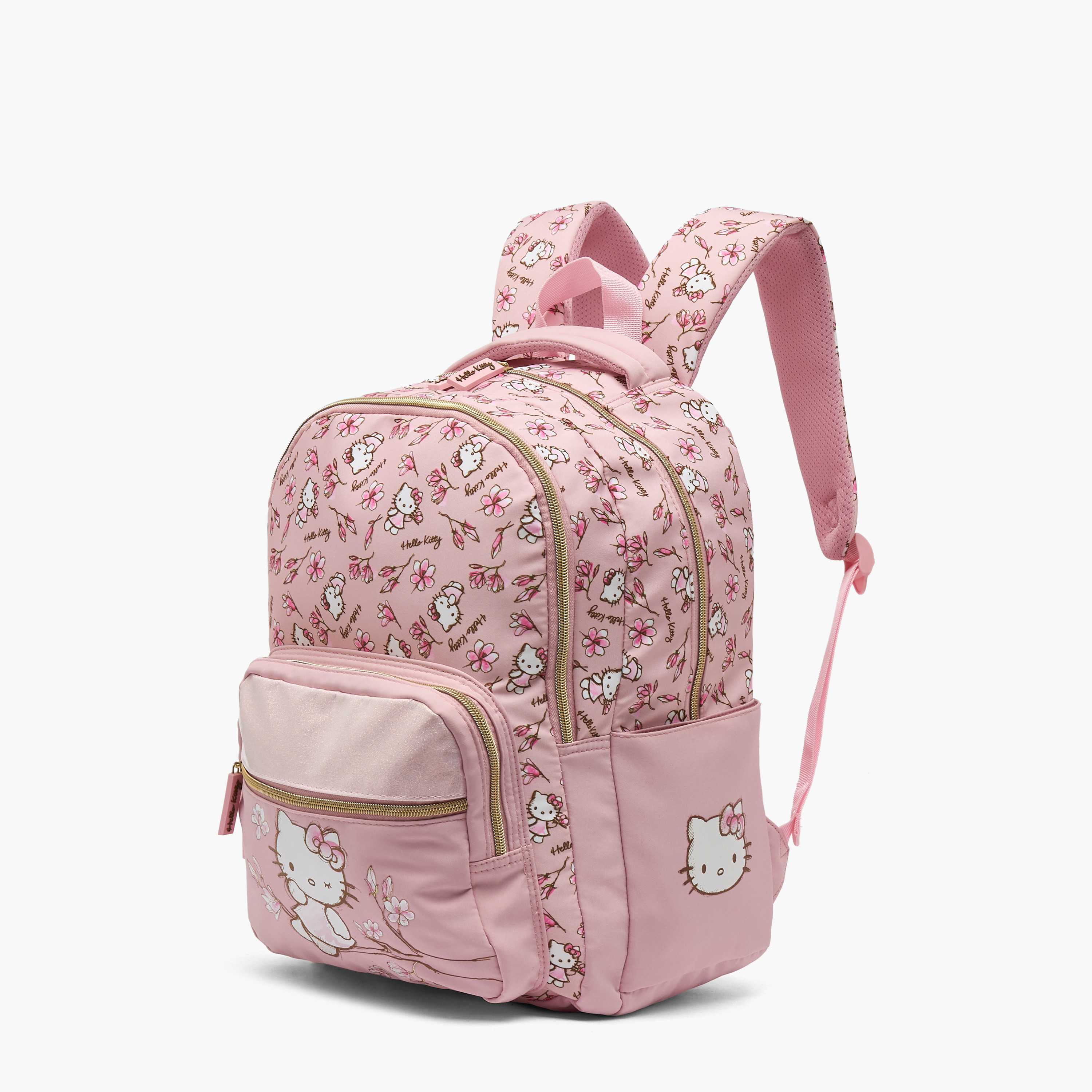 شنطة ظهر بطبعات هالو كيتي للبنات 8-12 سنة مع حمّالات كتف مبطنة من سانريو - 17 بوصة-school-bagsandbackpacks-backpacks-image-2