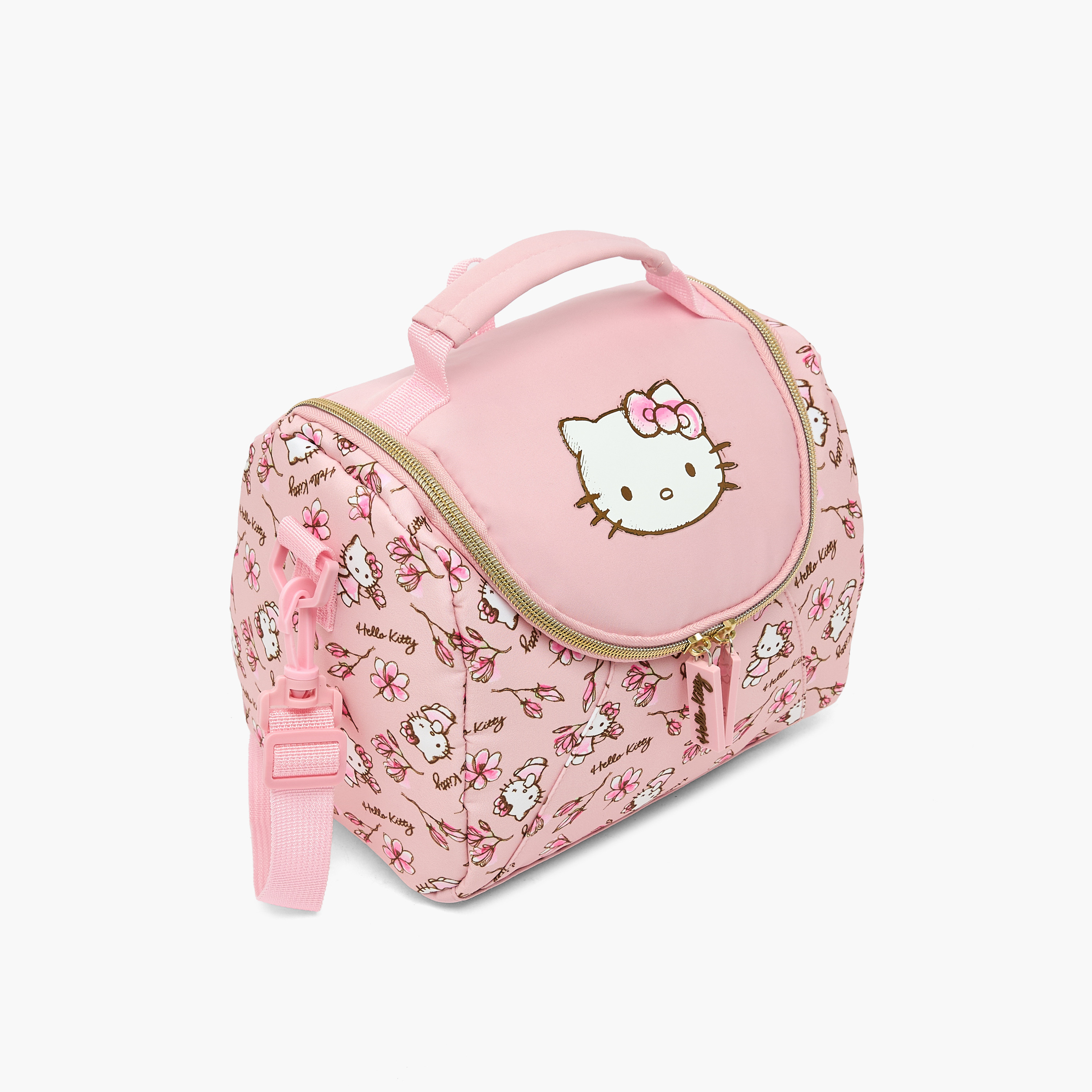 شنطة غداء بطبعة هيلو كيتي للبنات من 8-13 سنة مع حزام قابل للفصل من سانريو-school-lunchessentials-lunchbags-image-2