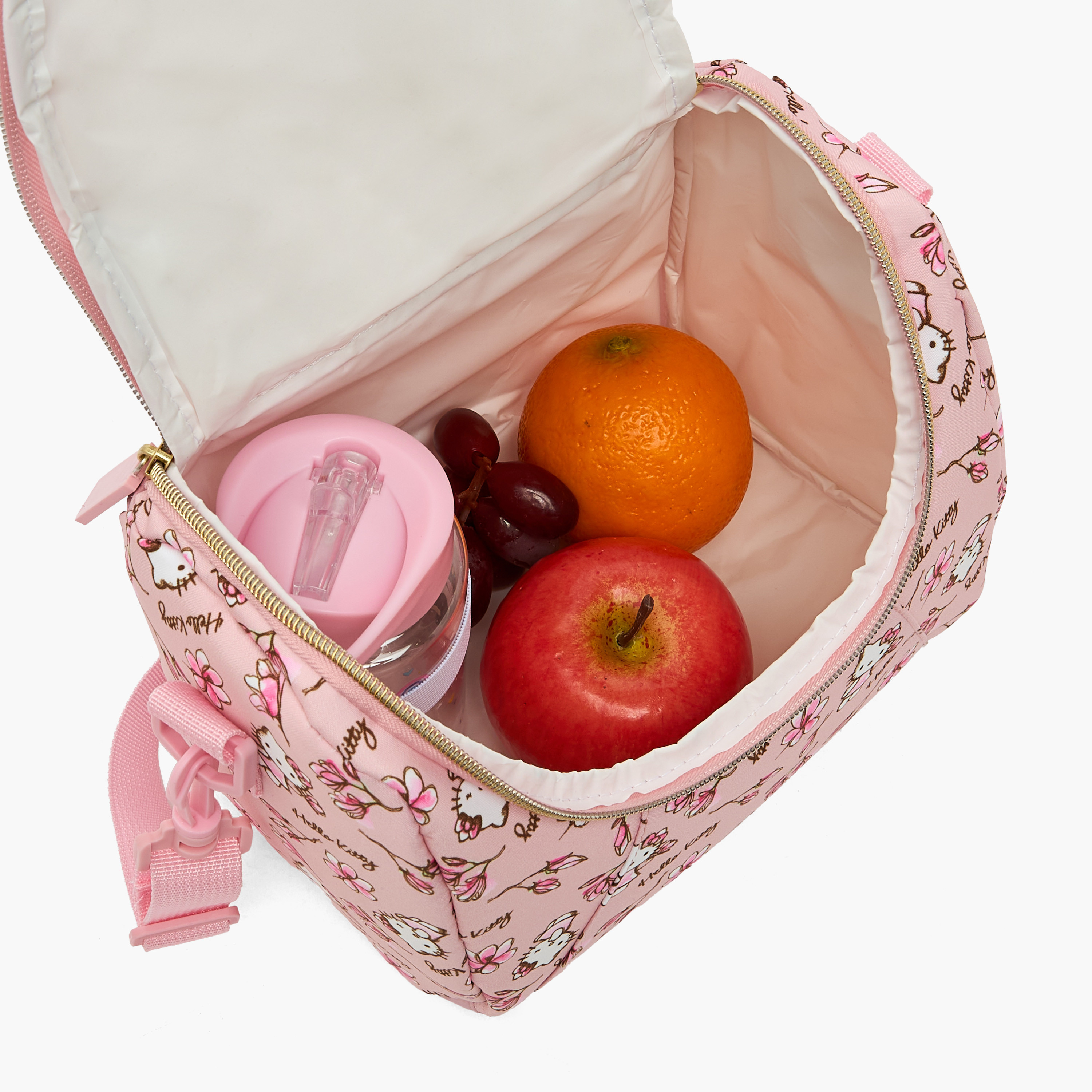 شنطة غداء بطبعة هيلو كيتي للبنات من 8-13 سنة مع حزام قابل للفصل من سانريو-school-lunchessentials-lunchbags-image-4
