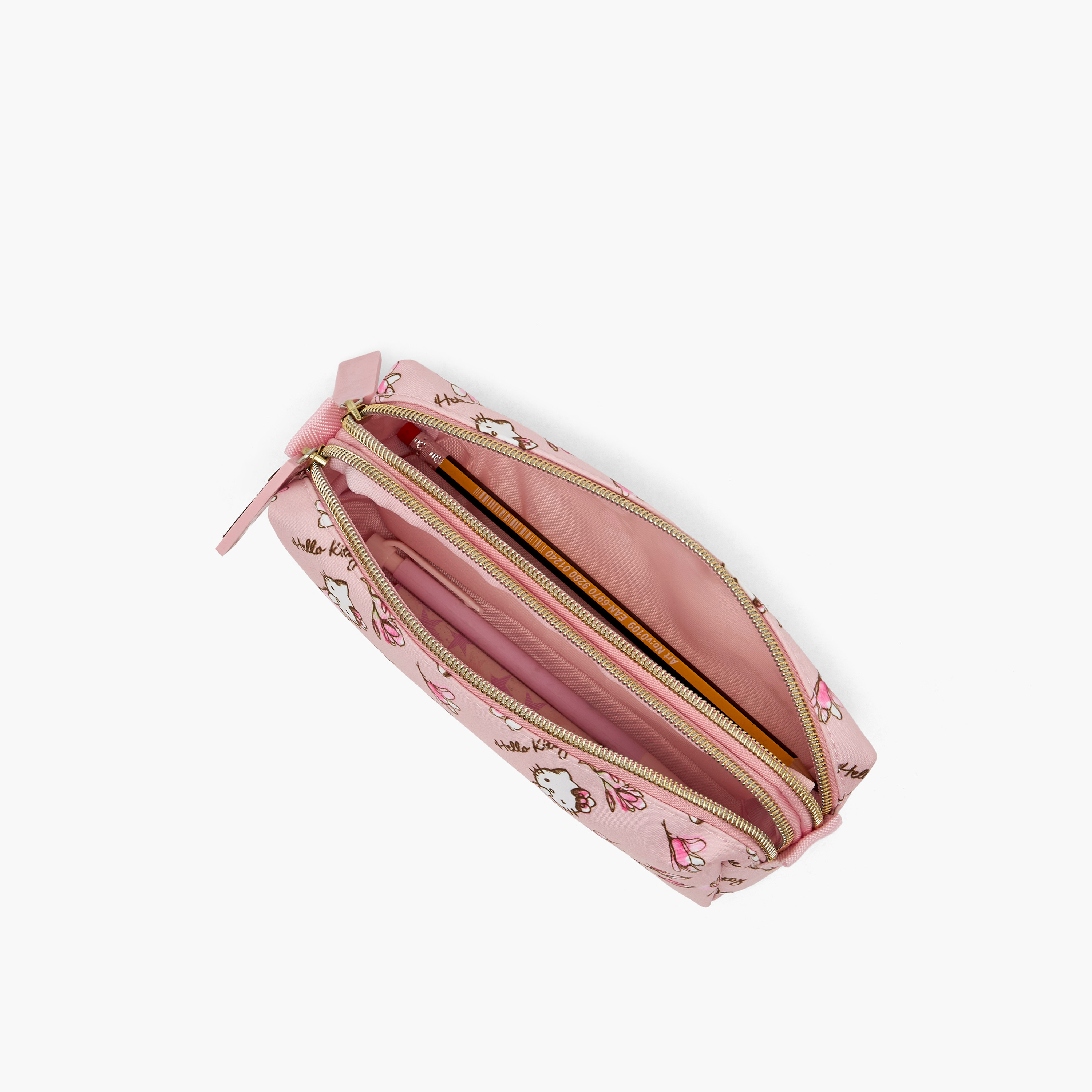 Sanrio Hello Kitty Print Pencil Pouch with 2 Compartment-school-stationery-pencilcases-image-7