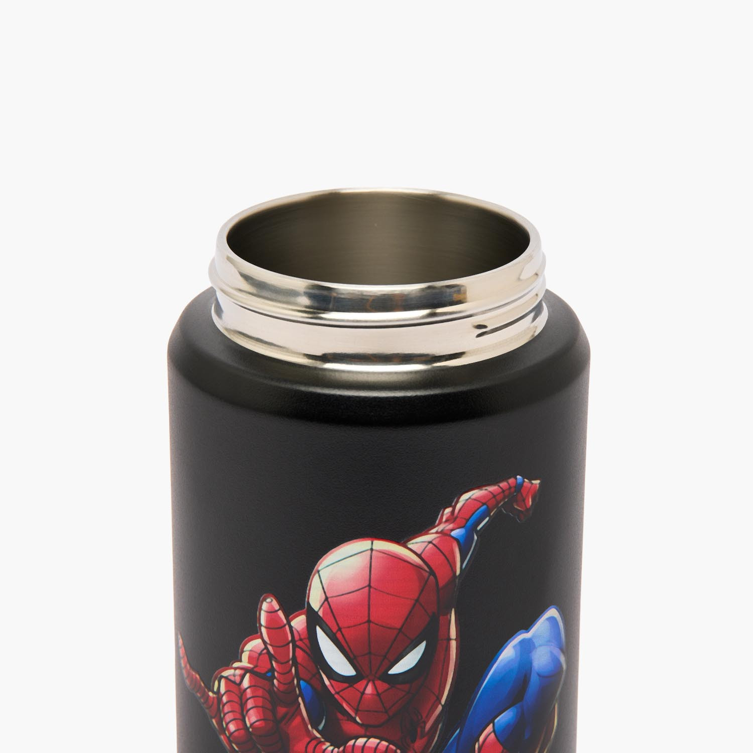 Spider-Man Print Stainless Steel Water Bottle with Straw Spout and Handle-school-waterbottles-image-5