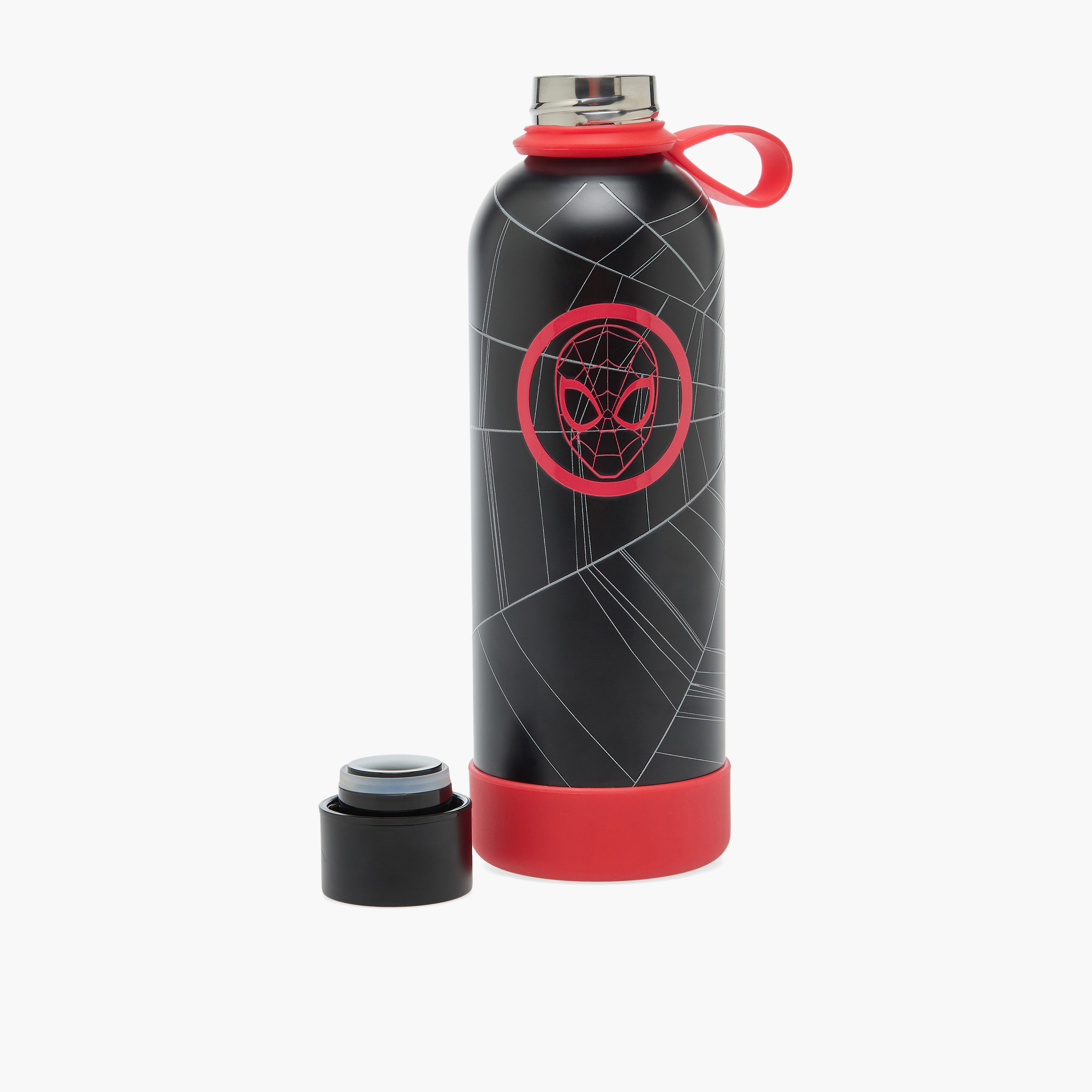 Spider-Man Print Stainless Steel Water Bottle with Carry Loop-school-waterbottles-image-2