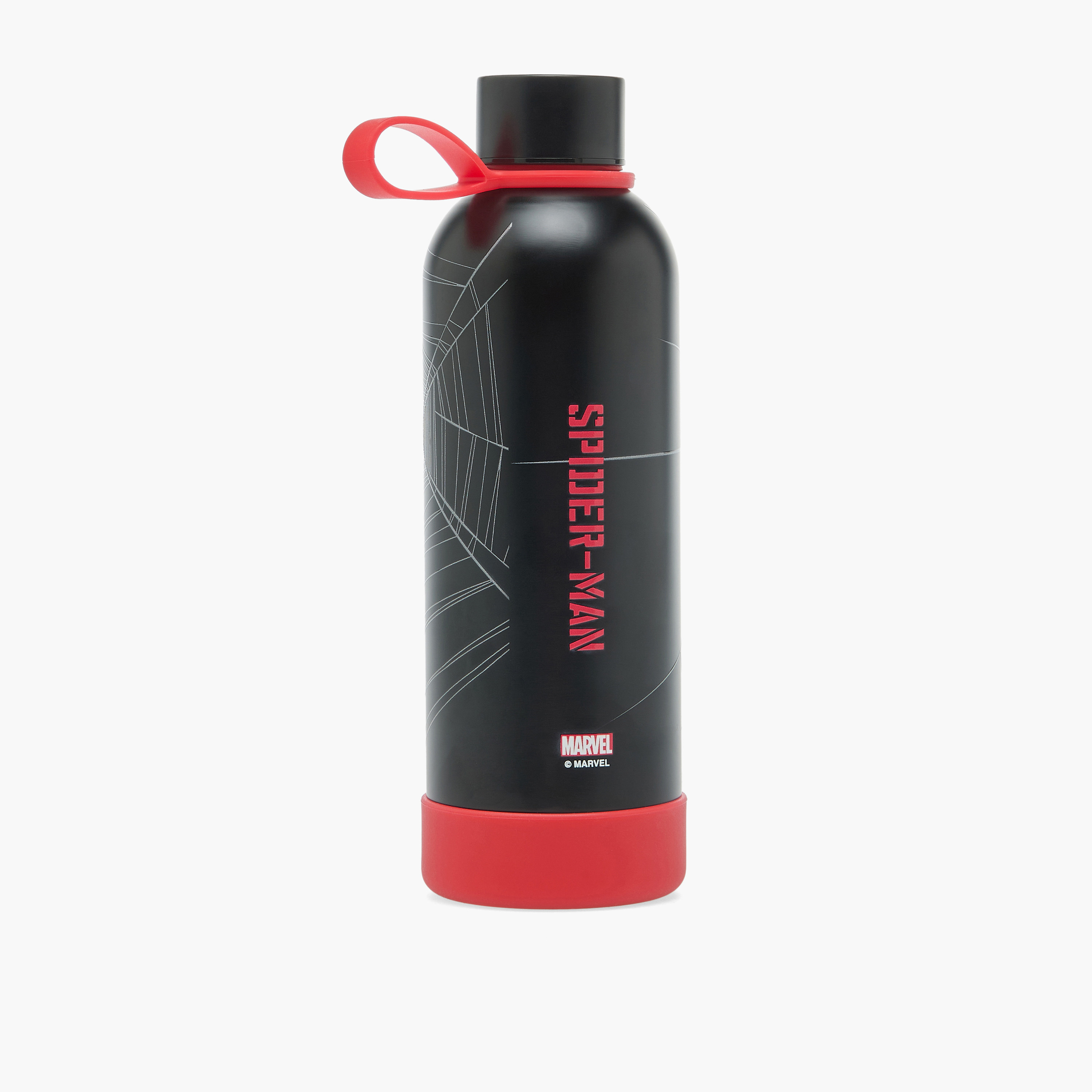 Spider-Man Print Stainless Steel Water Bottle with Carry Loop-school-waterbottles-image-3