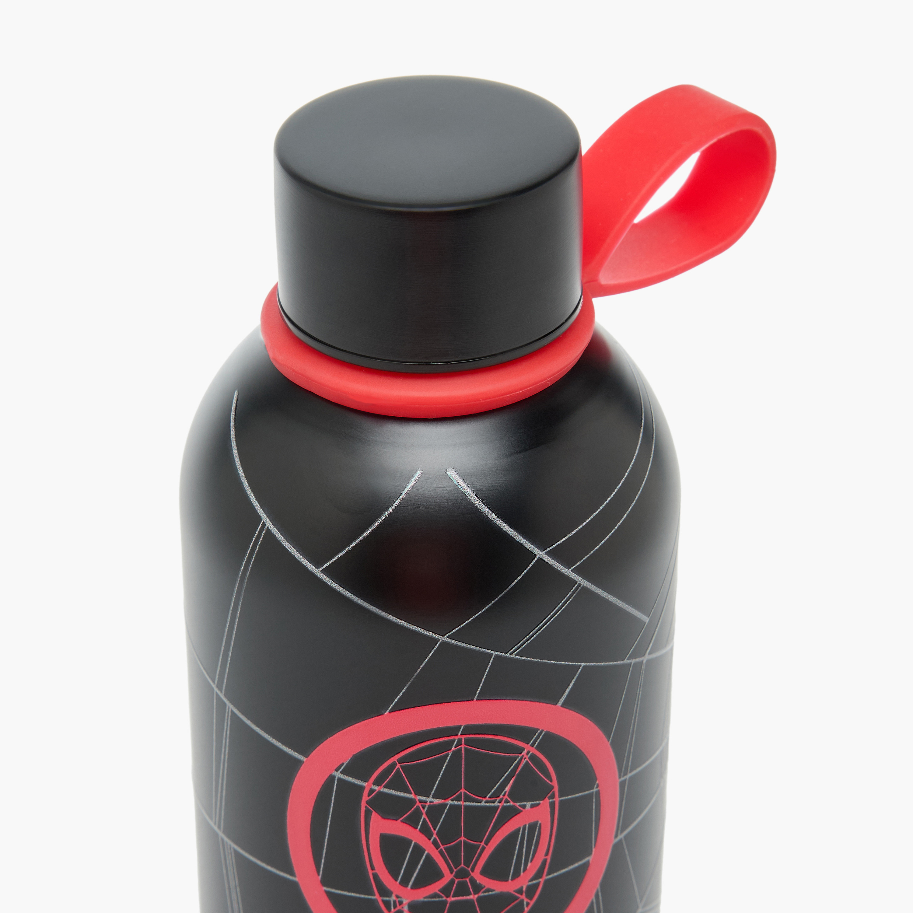 Spider-Man Print Stainless Steel Water Bottle with Carry Loop-school-waterbottles-image-4