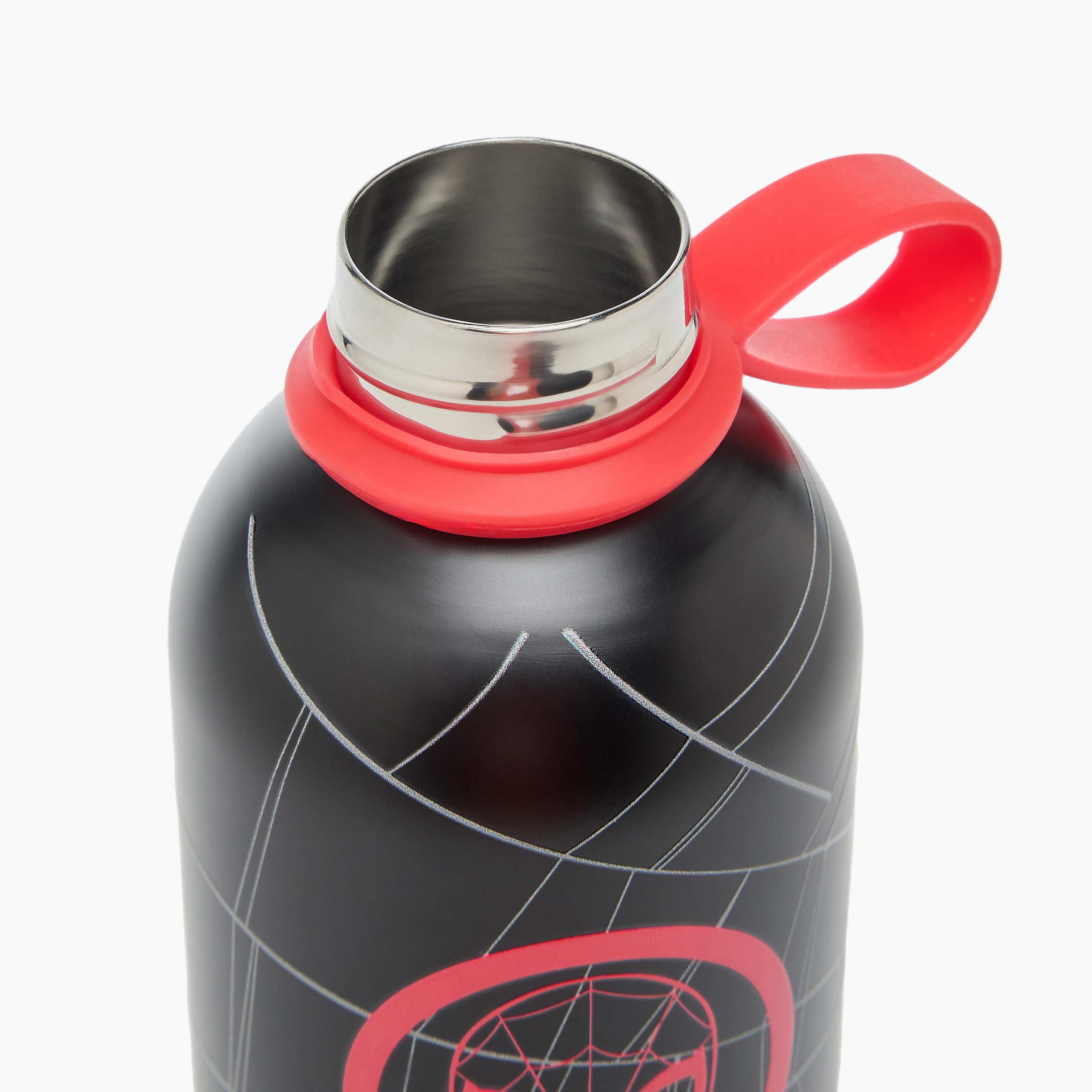 Spider-Man Print Stainless Steel Water Bottle with Carry Loop-school-waterbottles-image-5