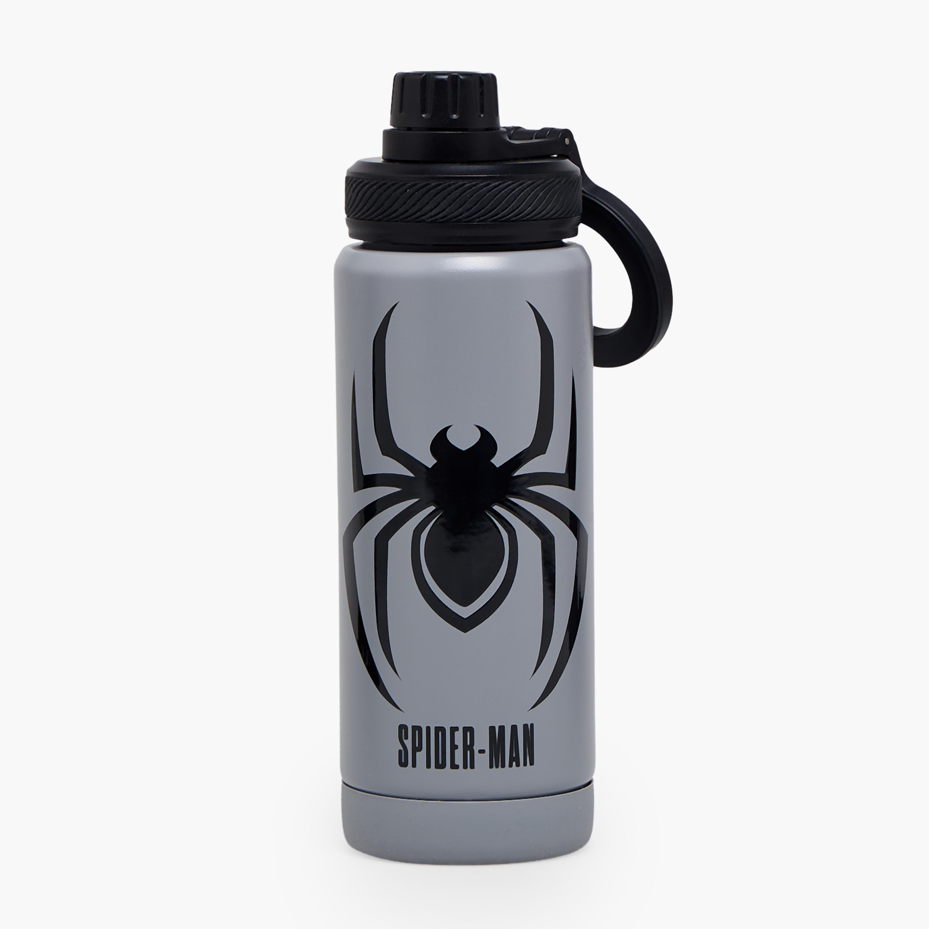 Spider-Man Print Stainless Steel Water Bottle with Spout and Handle-school-waterbottles-image-1