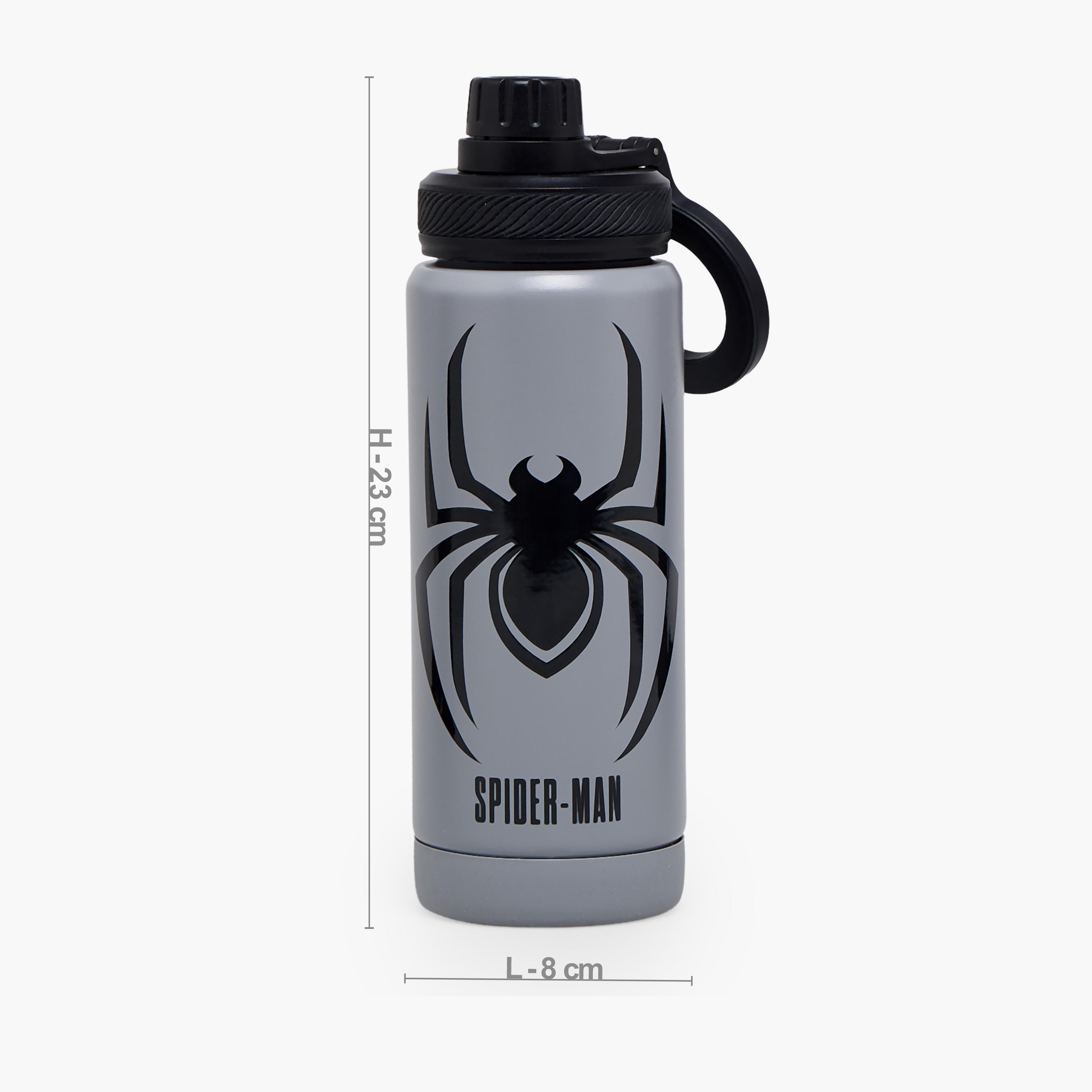Spider-Man Print Stainless Steel Water Bottle with Spout and Handle-school-waterbottles-image-3