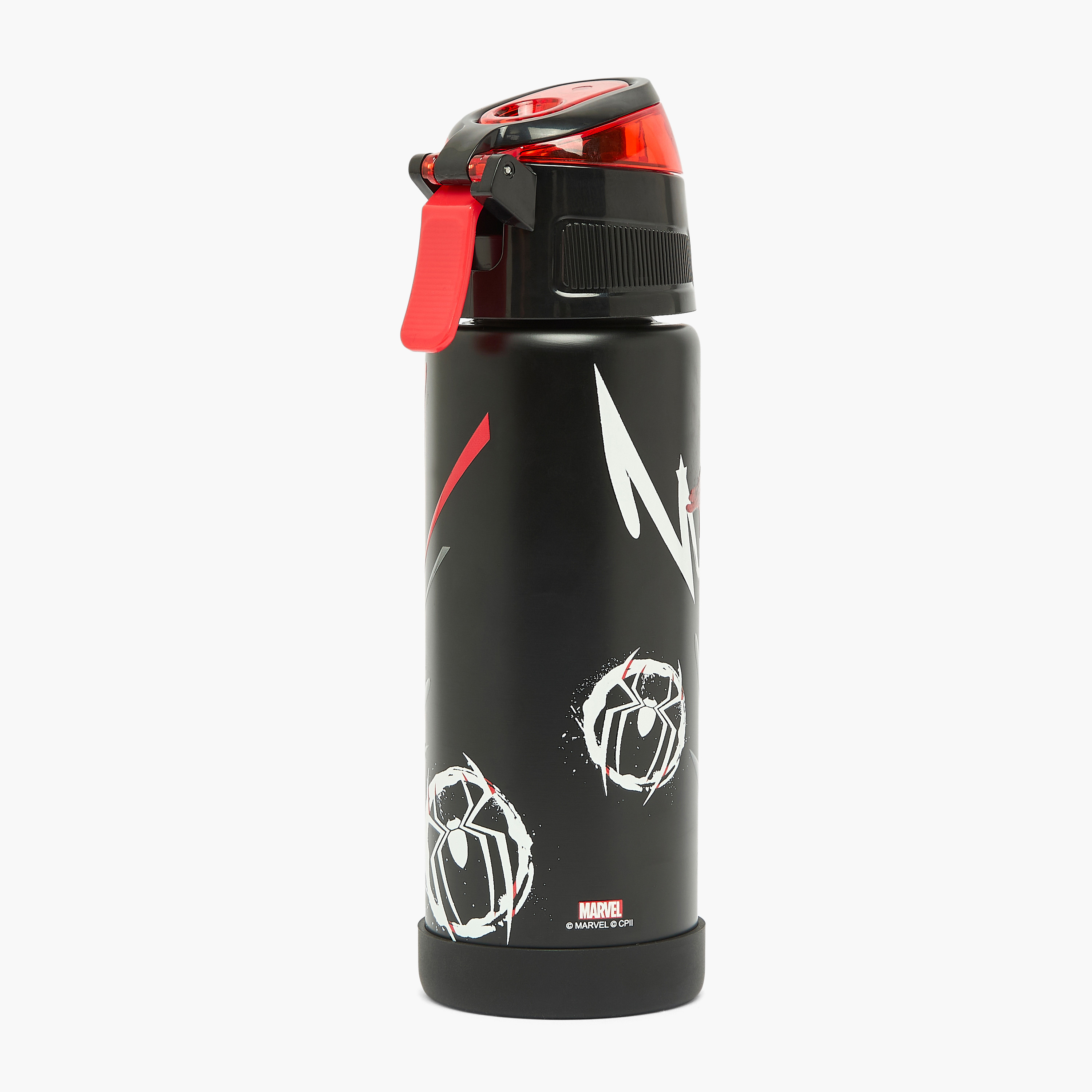 قارورة مياه ستانلس ستيل بفوهة وغطاء حمل وطبعات سبايدر مان-school-waterbottles-image-3
