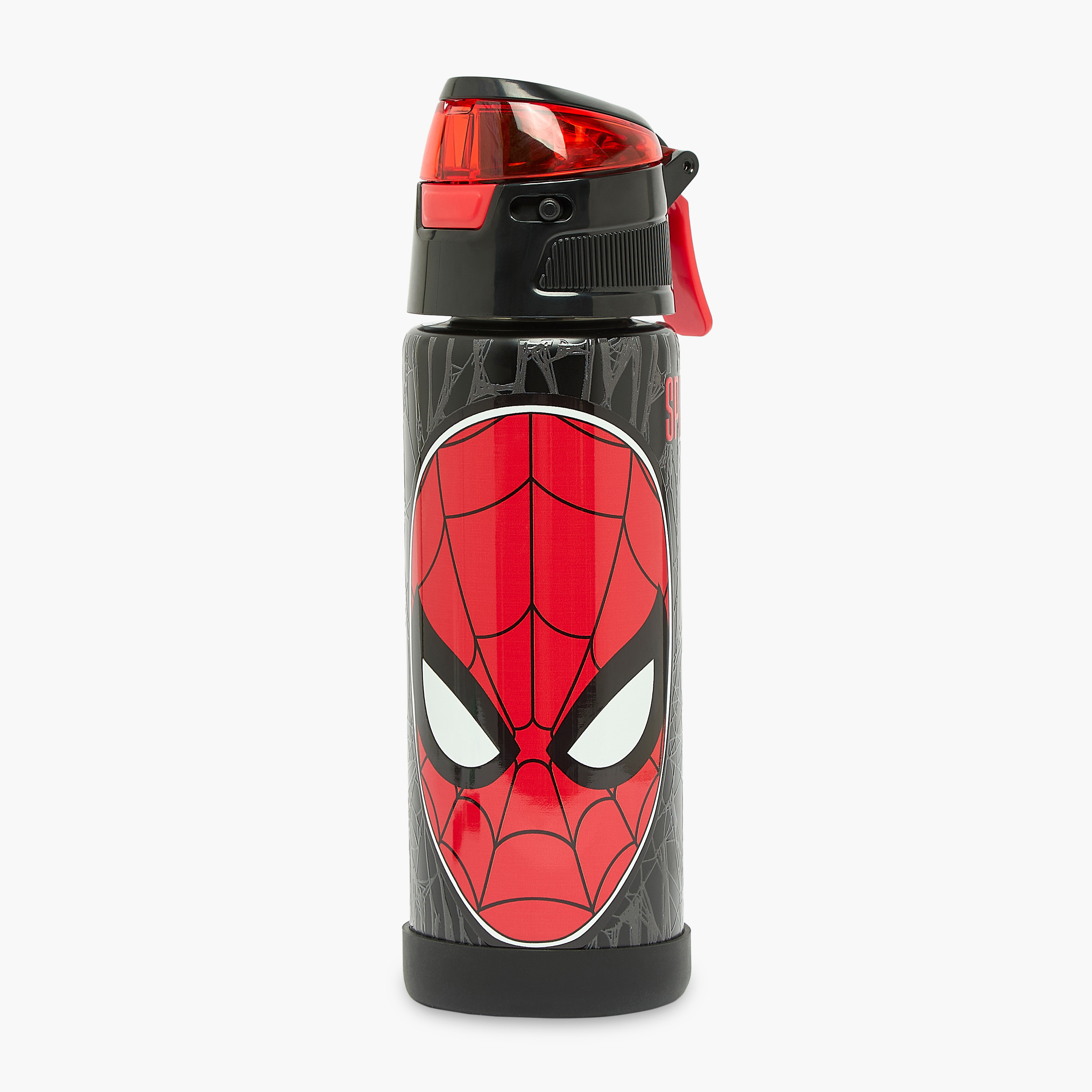 Spider-Man Print Stainless Steel Water Bottle with Spout and Carry Lid-school-waterbottles-image-1