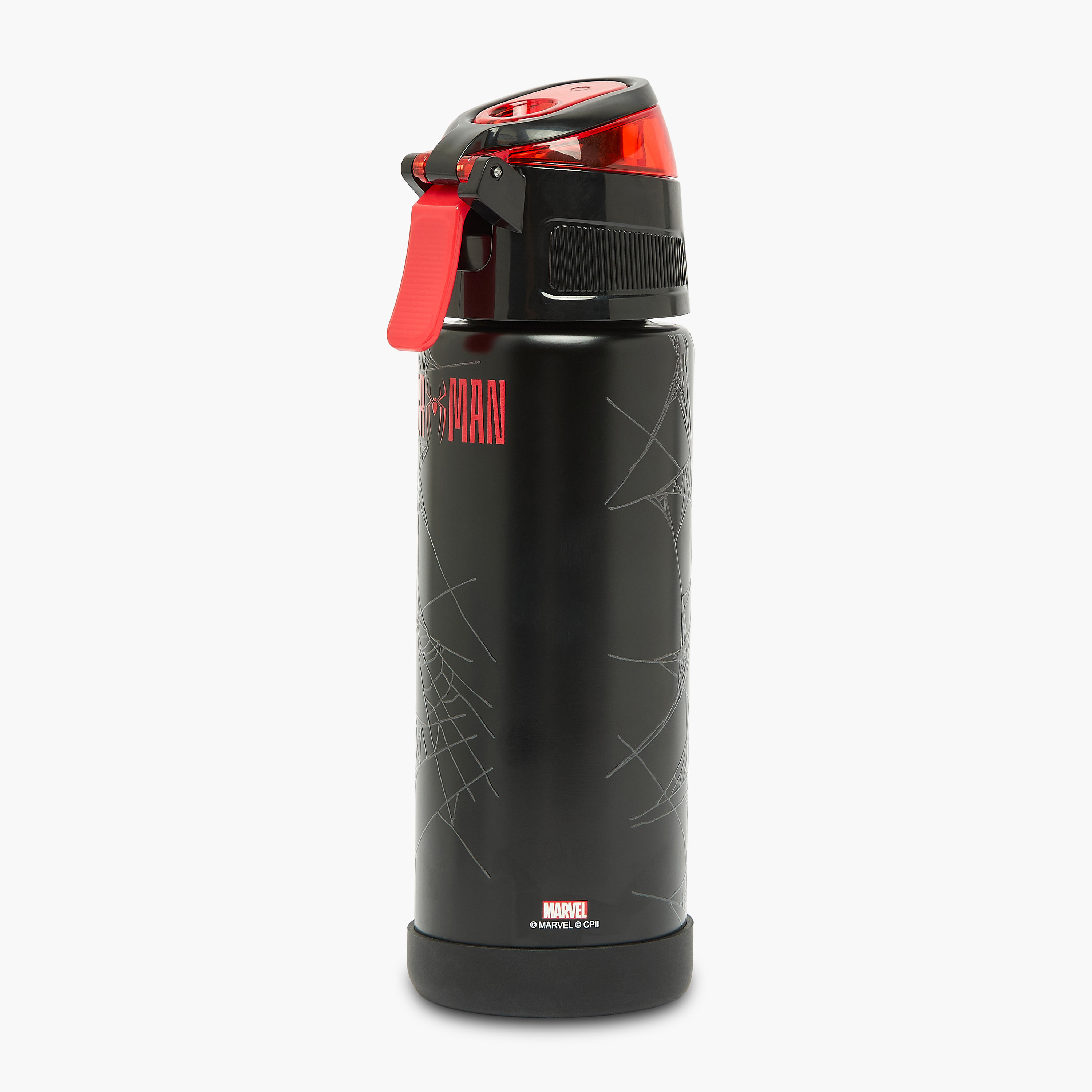 Spider-Man Print Stainless Steel Water Bottle with Spout and Carry Lid-school-waterbottles-image-3