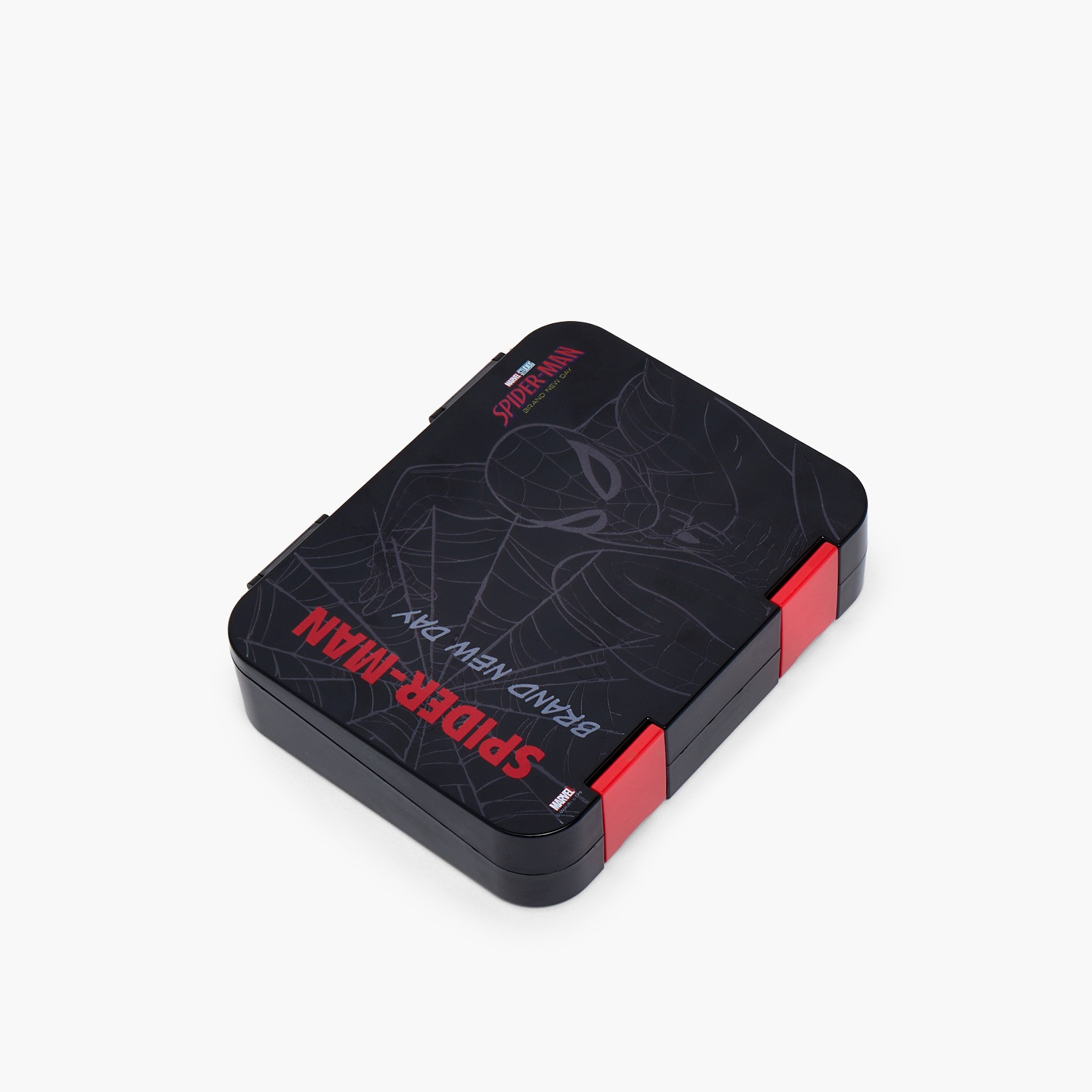 صندوق غداء بينتو بطبعات سبايدر مان بغطاء وبمشابك إغلاق للأولاد-school-lunchessentials-lunchboxes-image-1