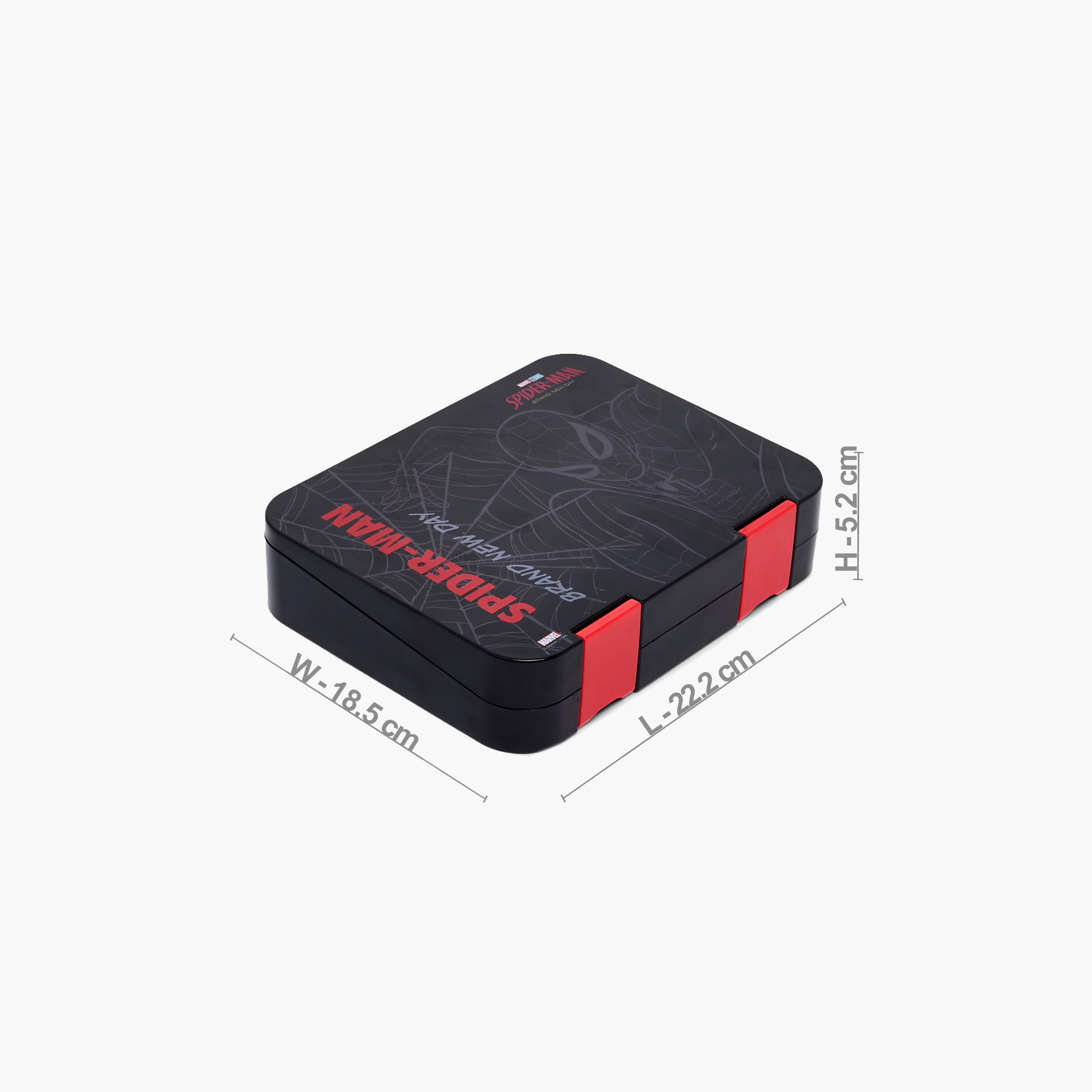 Spider-Man Print Bento Lunch Box for Boys with Clip Lock Lid-school-lunchessentials-lunchboxes-image-2