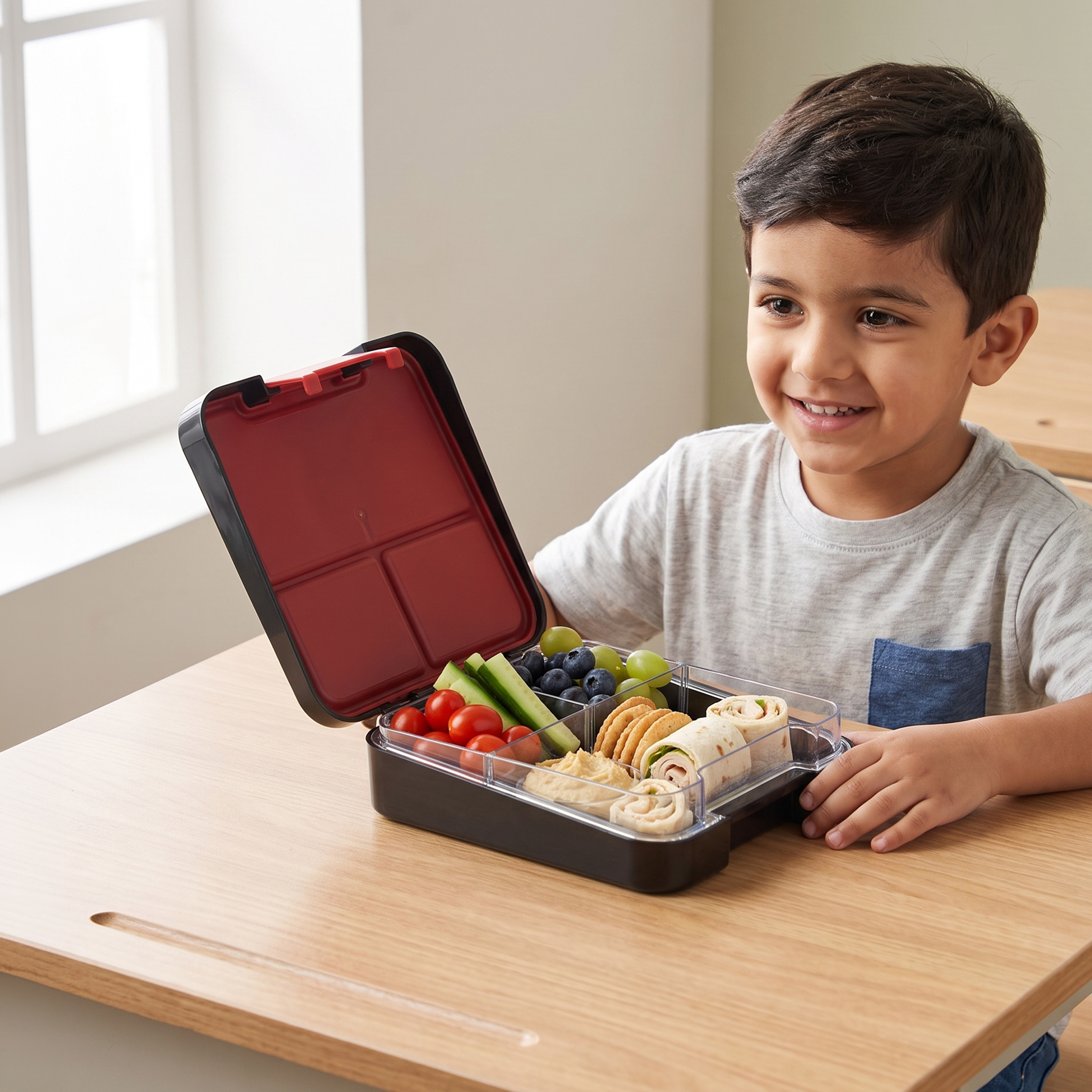 Spider-Man Print Sandwich Box for Boys 2-5 Years with 3 Compartments-school-lunchessentials-lunchboxes-image-4