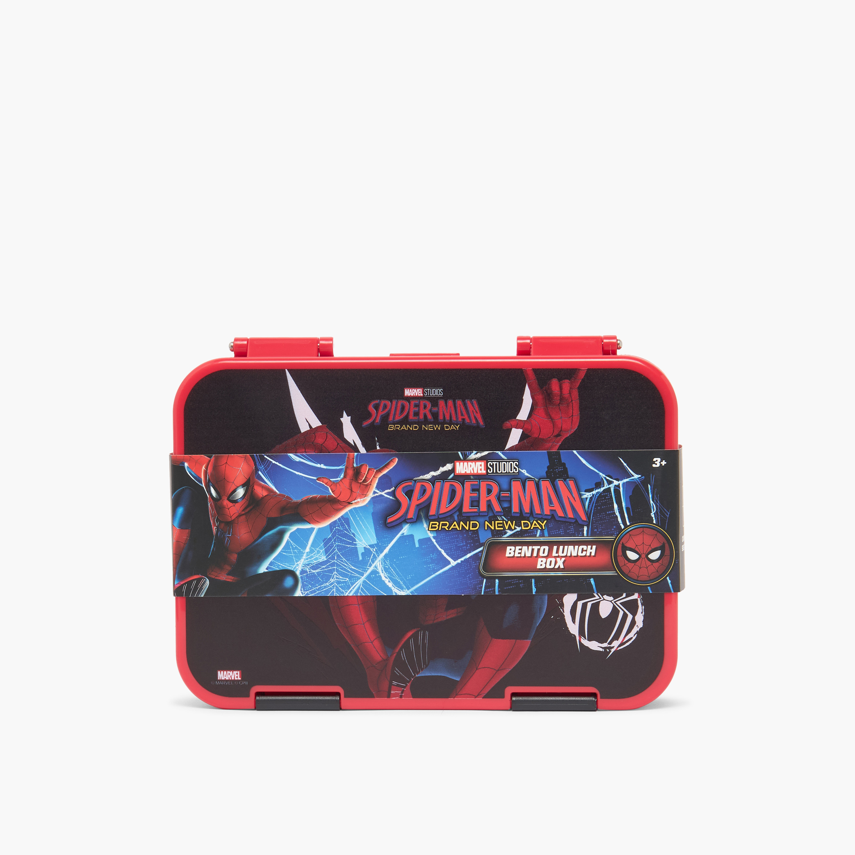 Spider-Man Print Bento Lunch Box for Boys with Clip Lock Lid-school-lunchessentials-lunchboxes-image-11