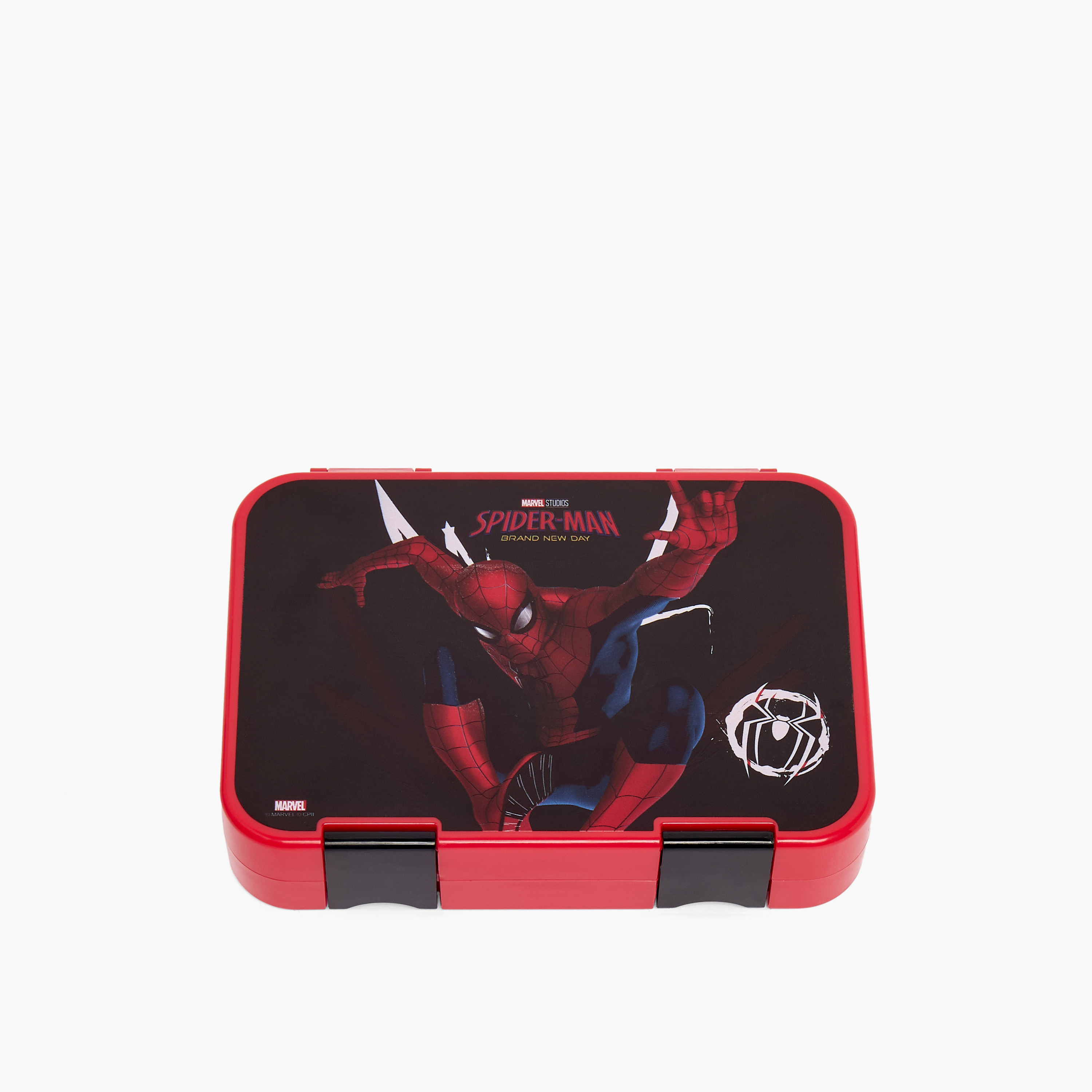 Spider-Man Print Bento Lunch Box for Boys with Clip Lock Lid-school-lunchessentials-lunchboxes-image-2