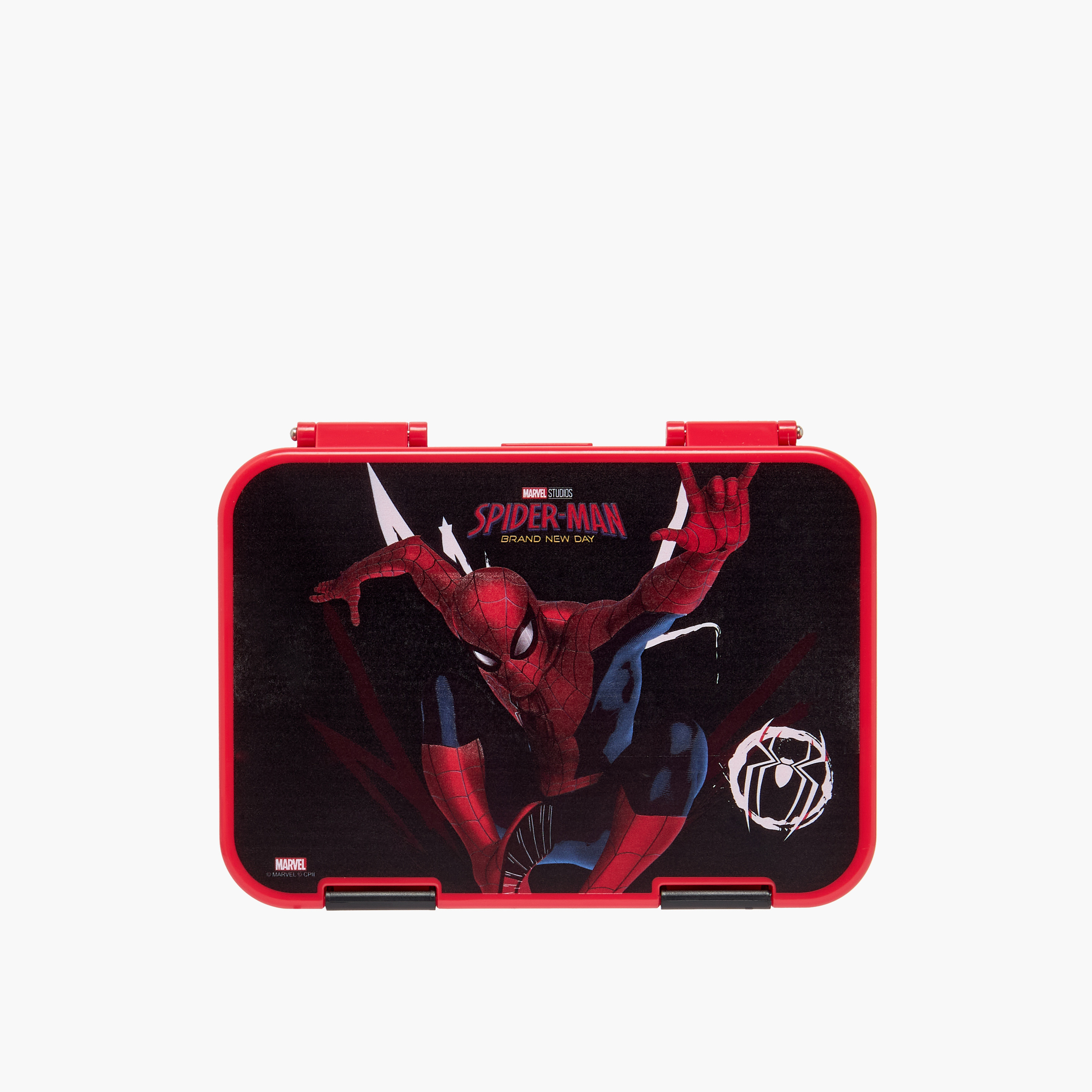 Spider-Man Print Bento Lunch Box for Boys with Clip Lock Lid-school-lunchessentials-lunchboxes-image-3
