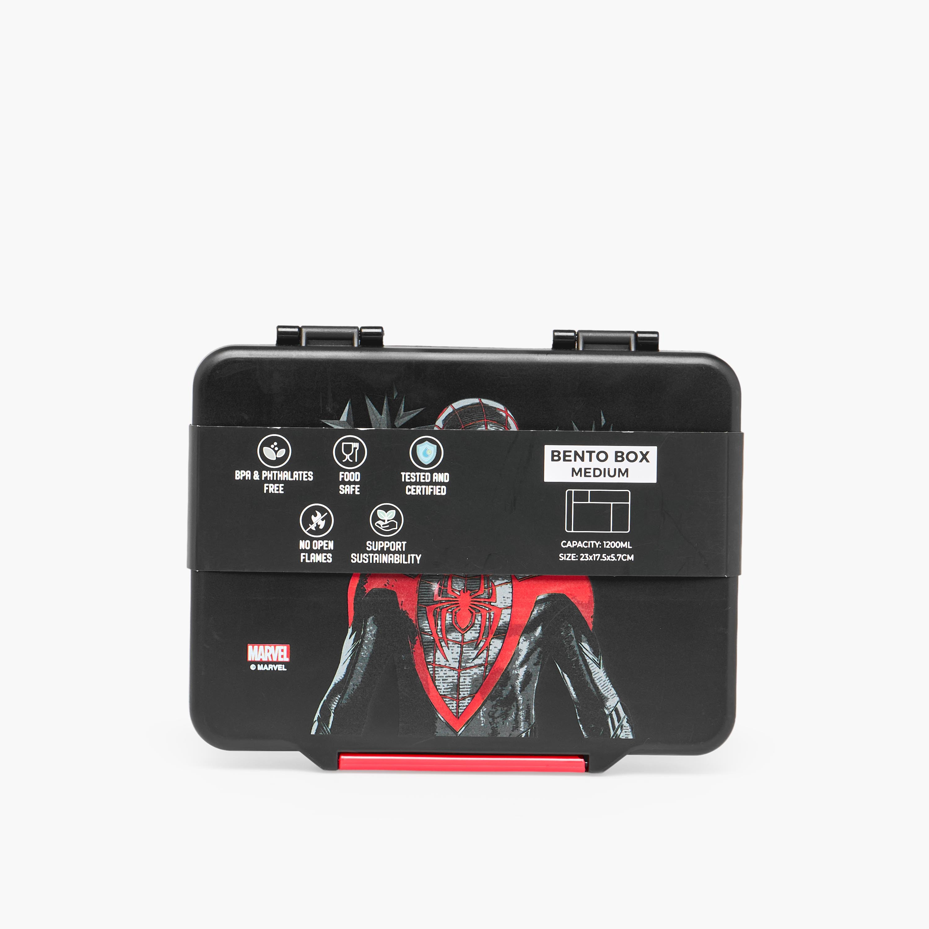 Spider-Man Print Bento Lunch Box for Boys with Cutlery - 1.2 L-school-lunchessentials-lunchboxes-image-12