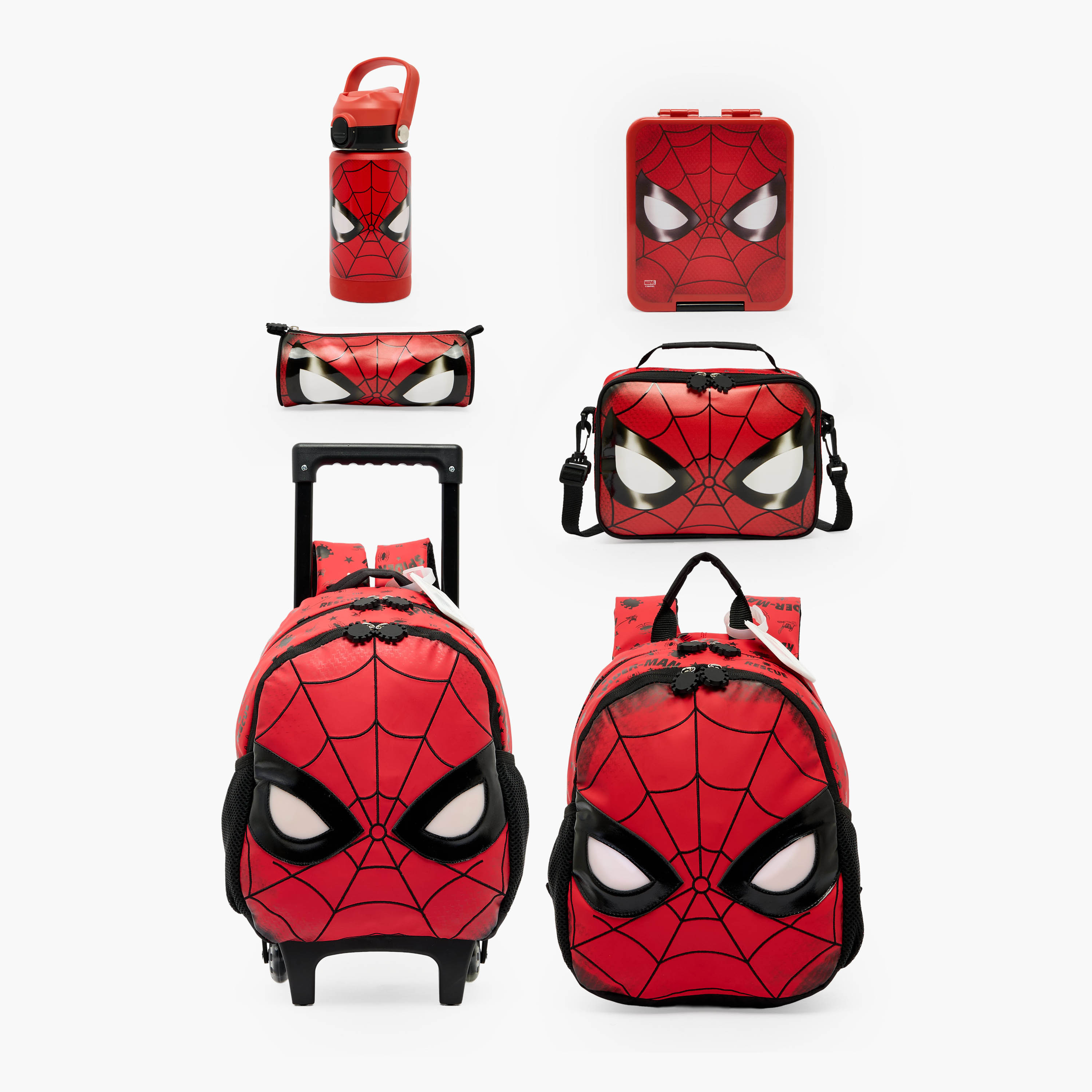 صندوق غداء بينتو بطبعات سبايدرمان وغطاء بمشبك إغلاق للأولاد - 640 مل-school-lunchessentials-lunchboxes-image-11
