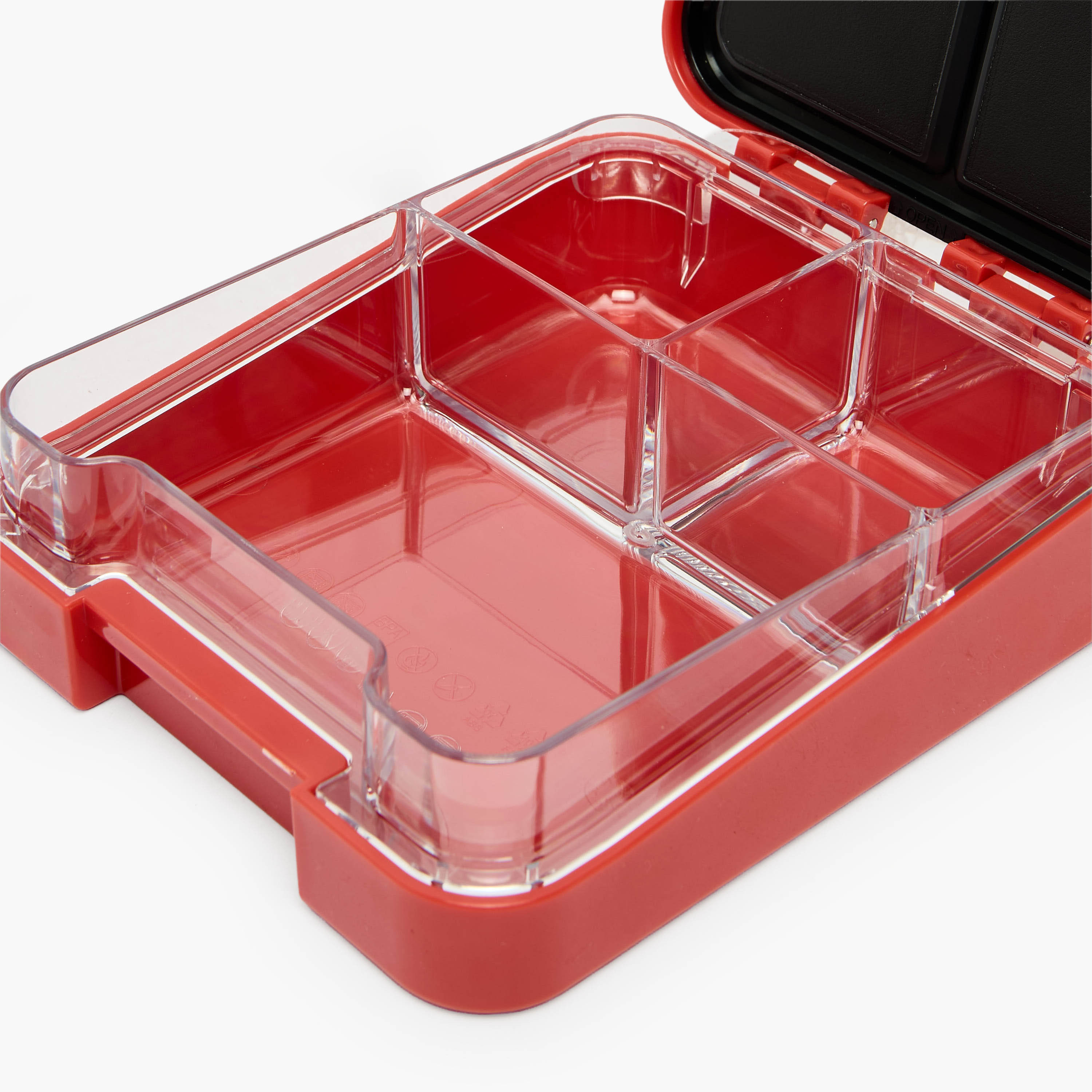 صندوق غداء بينتو بطبعات سبايدرمان وغطاء بمشبك إغلاق للأولاد - 640 مل-school-lunchessentials-lunchboxes-image-7