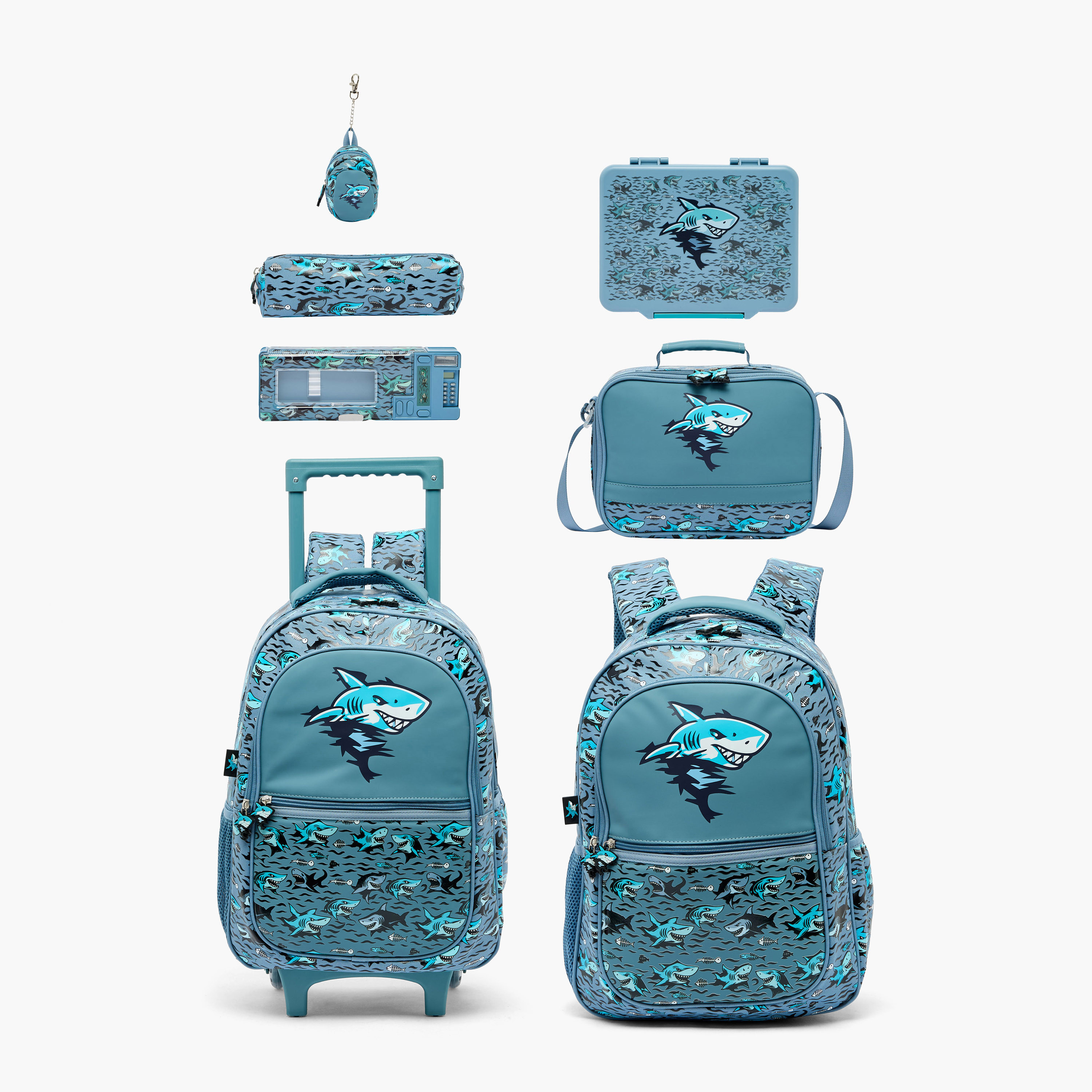 Juniors Shark Print Lunch Bag for Boys 5-8 Years with Insulation-school-lunchessentials-lunchbags-image-7