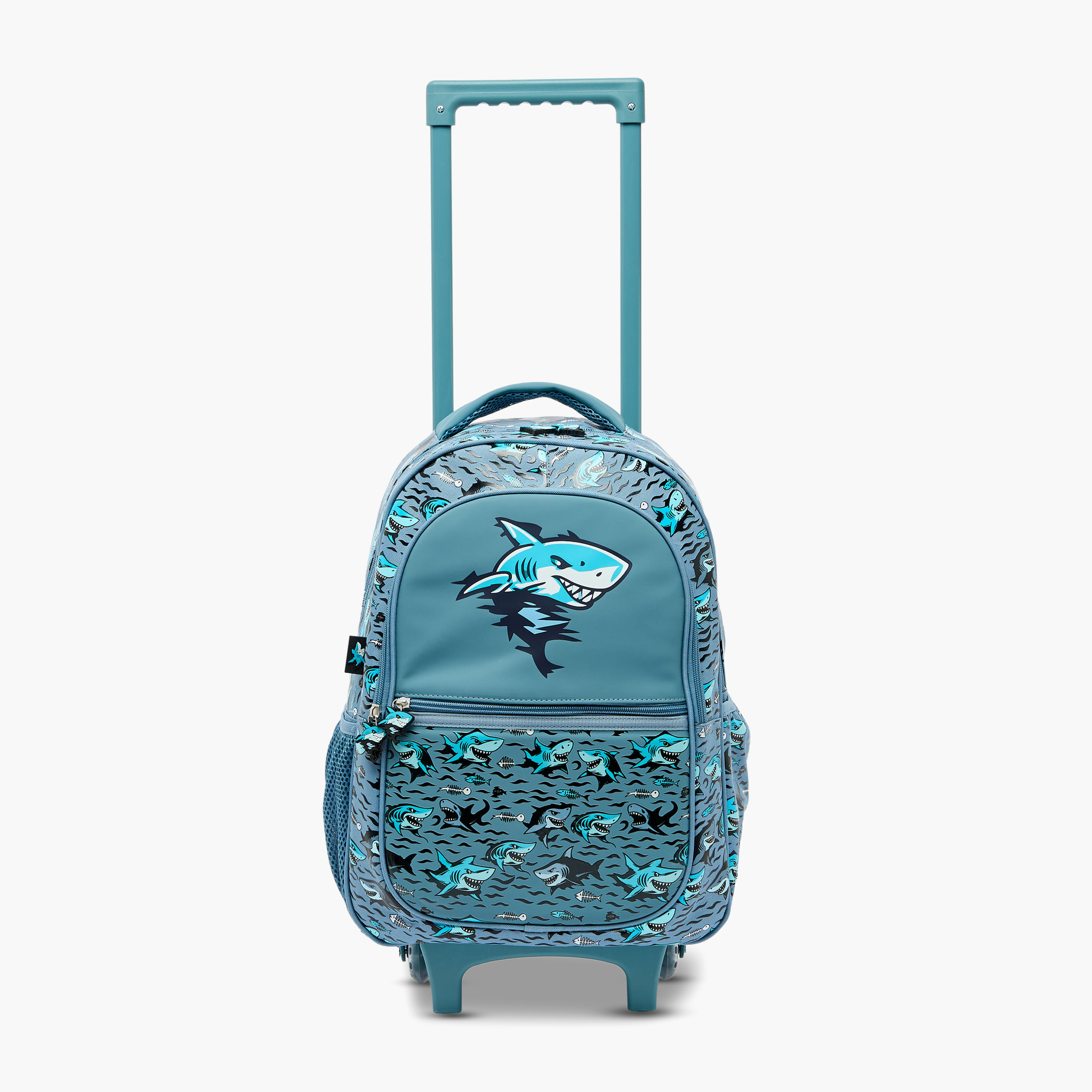 شنطة ترولي بطبعات سمكة القرش وبقسم لابتوب للأولاد 5-8 سنة من جونيورز - 16 بوصة-school-bagsandbackpacks-trolleybags-image-4