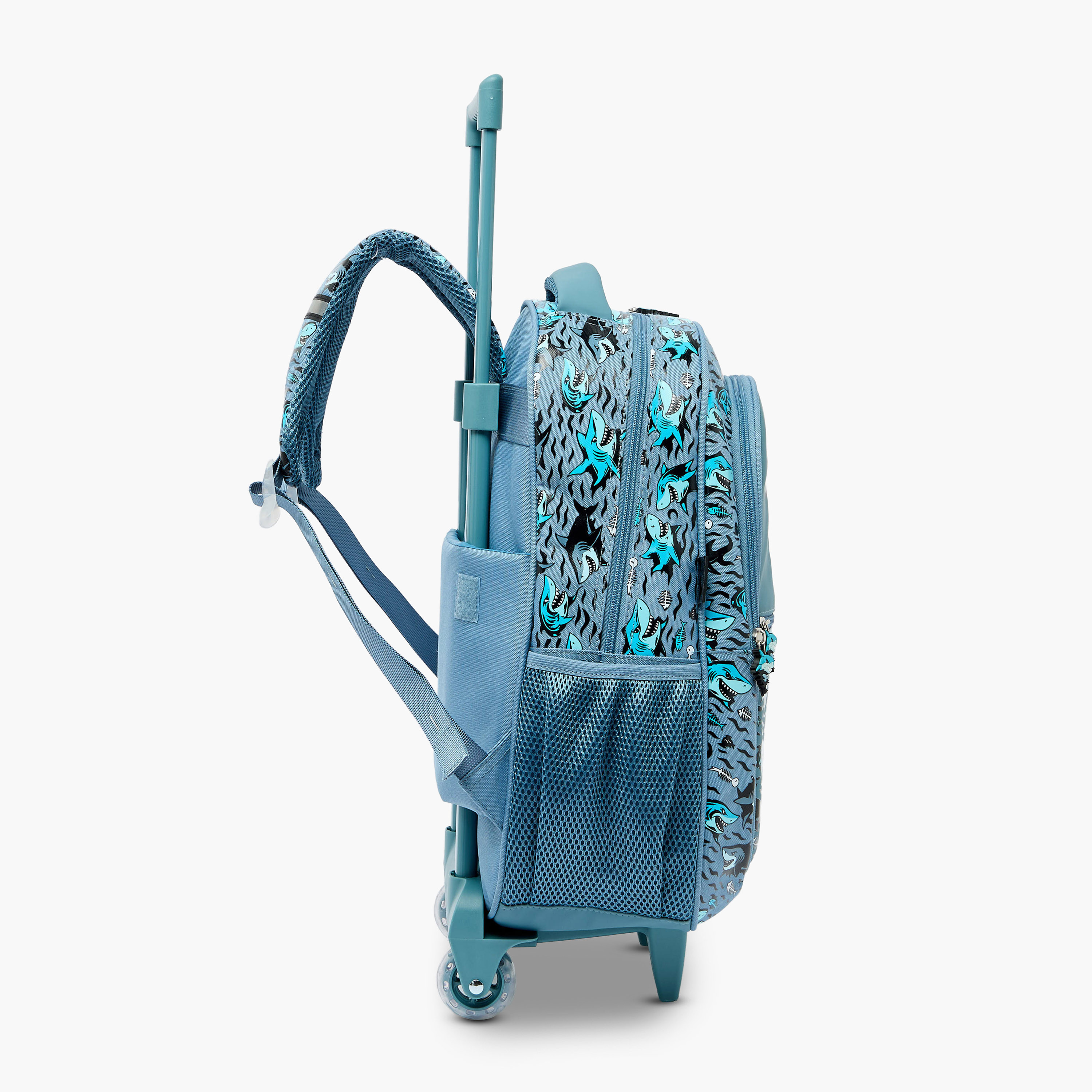 شنطة ترولي بطبعات سمكة القرش وبقسم لابتوب للأولاد 5-8 سنة من جونيورز - 16 بوصة-school-bagsandbackpacks-trolleybags-image-9