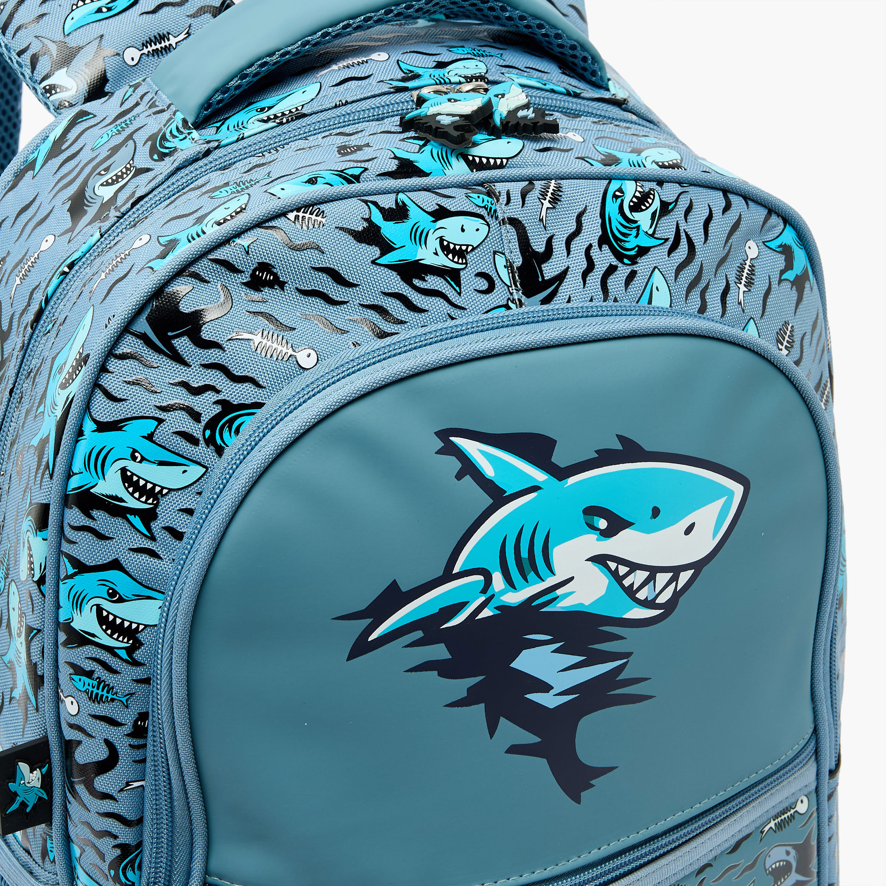شنطة ظهر بطبعات قرش للأولاد 5-8 سنوات مع حجرة للابتوب من جونيورز - 16 بوصة-school-bagsandbackpacks-backpacks-image-6